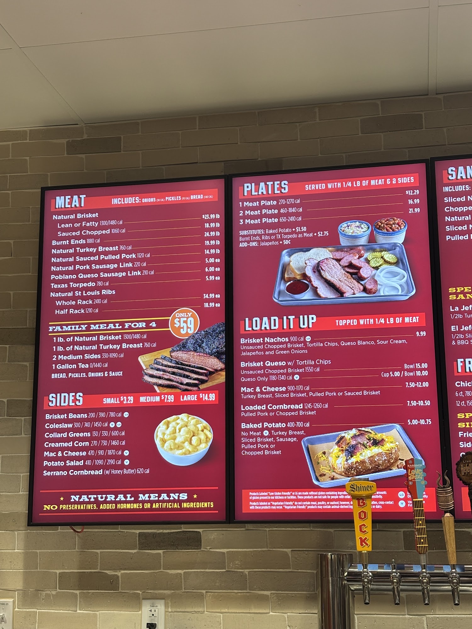 True Texas BBQ Menu
