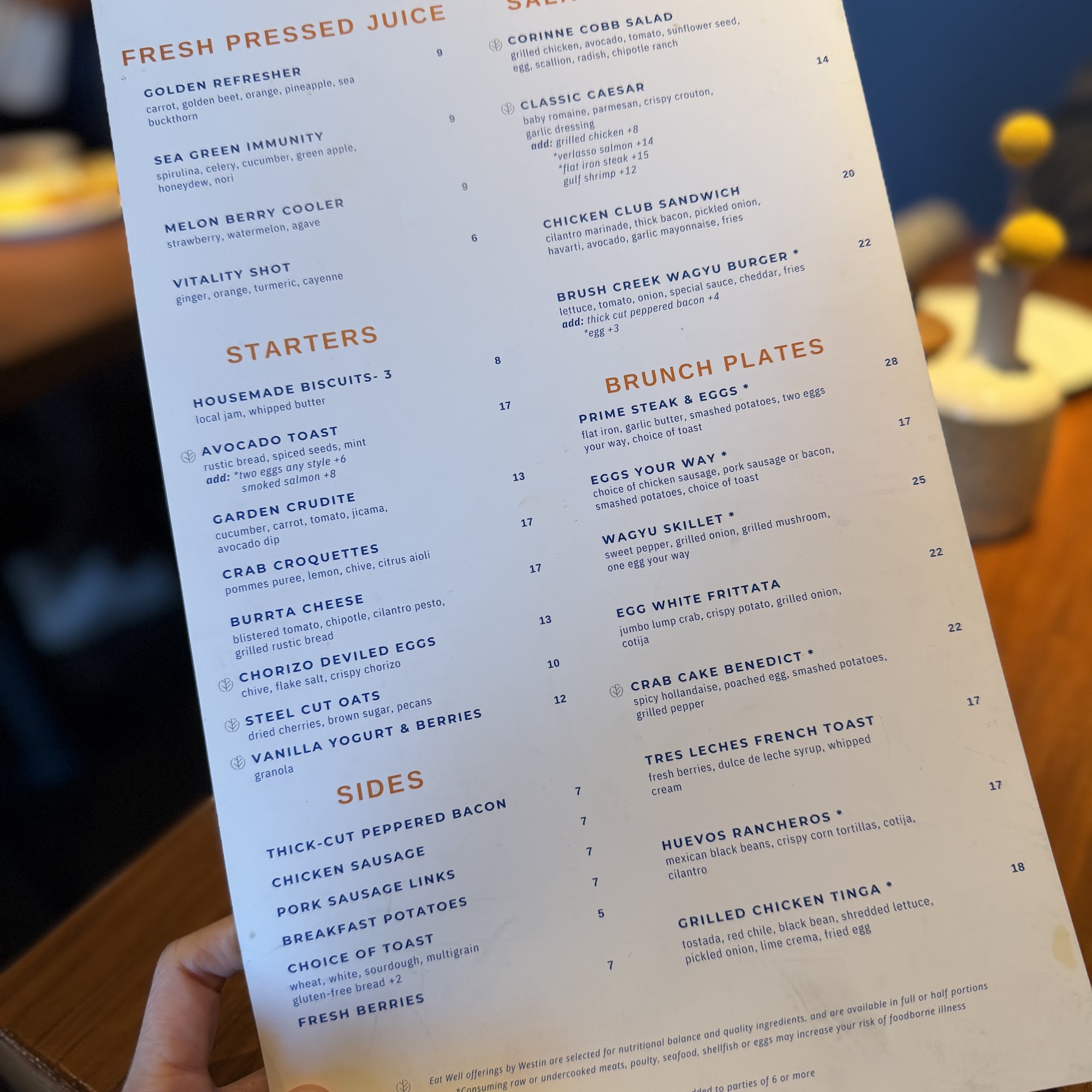 Corinne at The Domain Menu