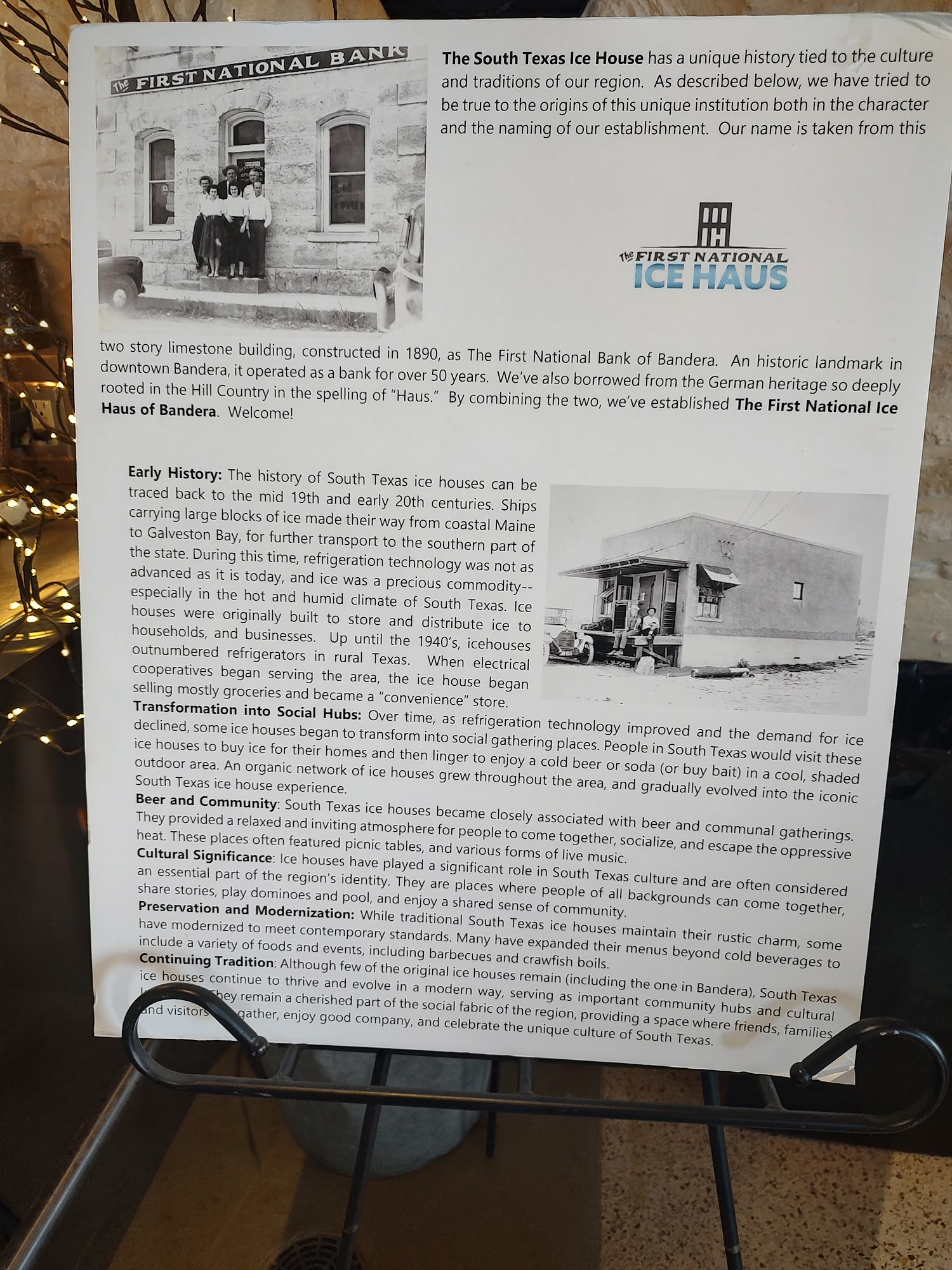 The First National Ice Haus Bandera