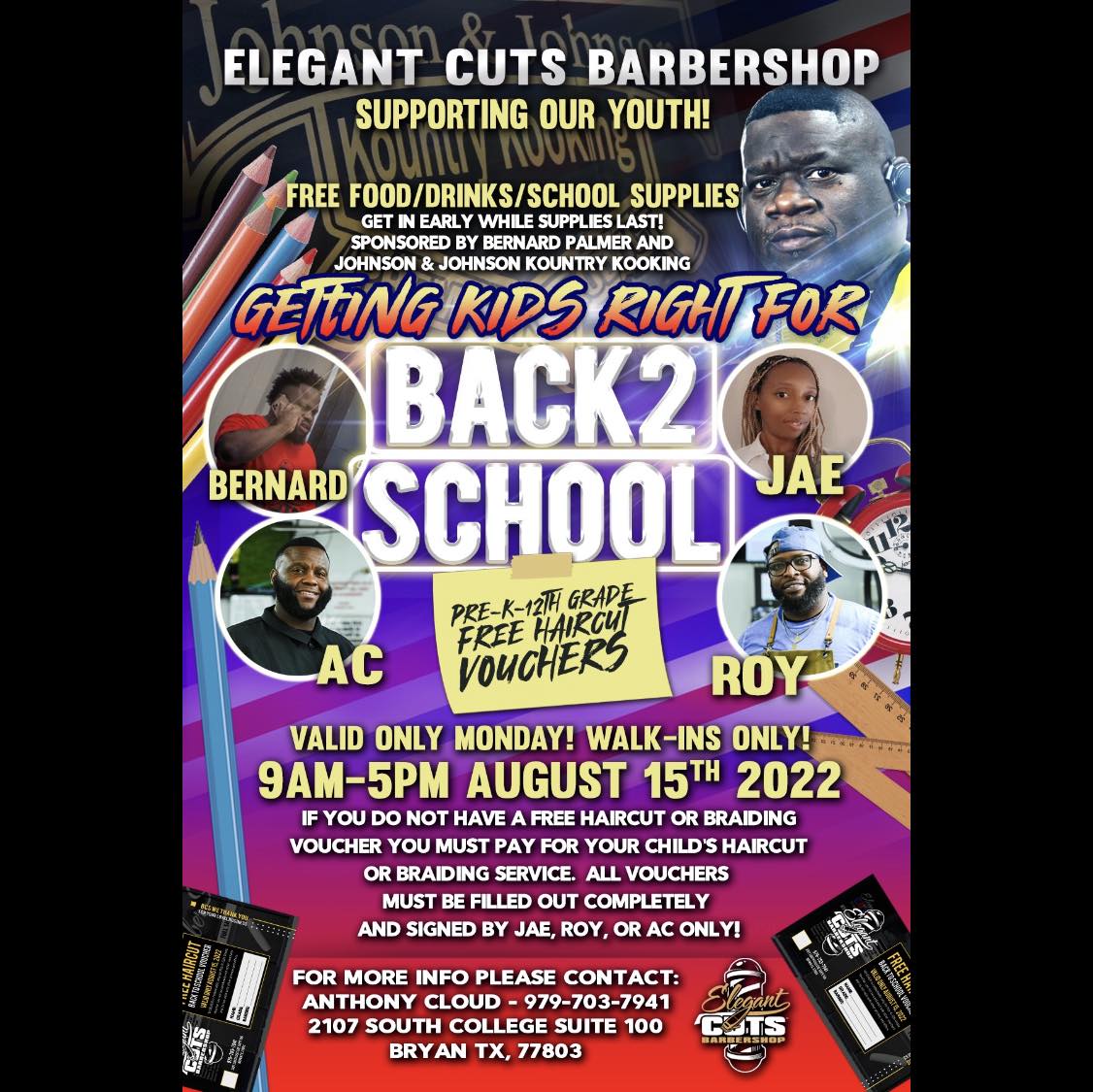 Elegant Cuts Barbershop 2107 S College Ave #100, Bryan Texas 77801