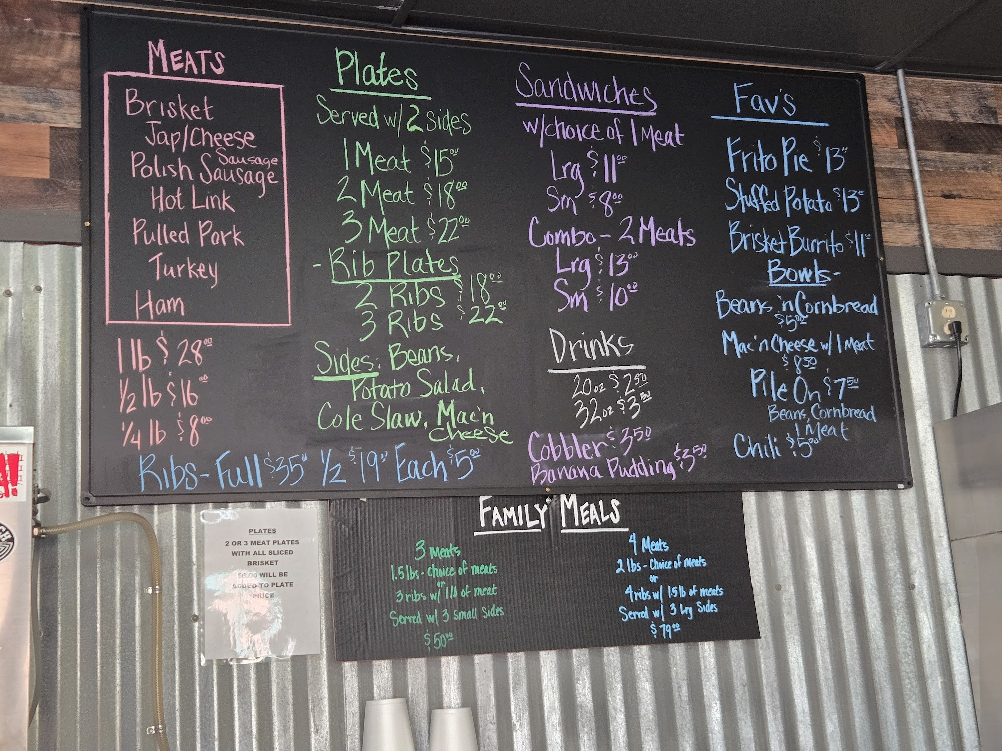 Robinson's BBQ Menu