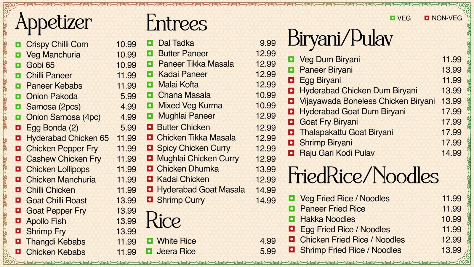 NICE Spice Junction 1616 W Hebron Pkwy #112, Carrollton, TX 75010