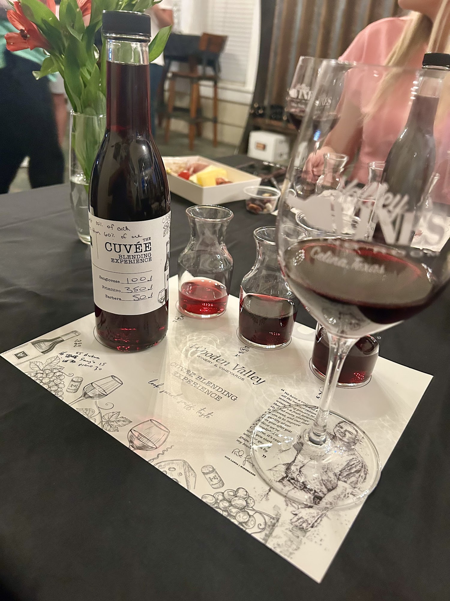 Valley Vines Tasting Room Menu