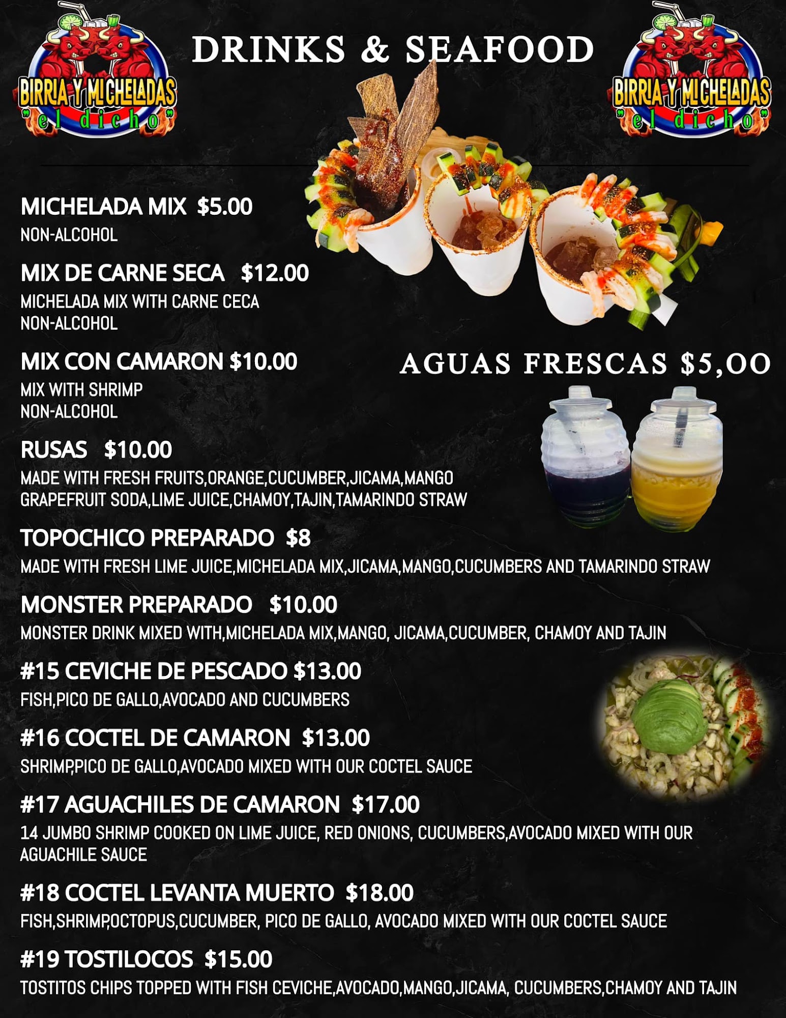 Birria, Mariscos y Micheladas 