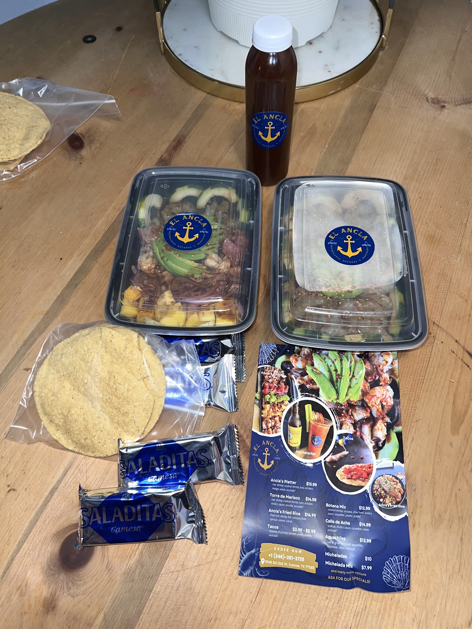 El Ancla Seafood Menu