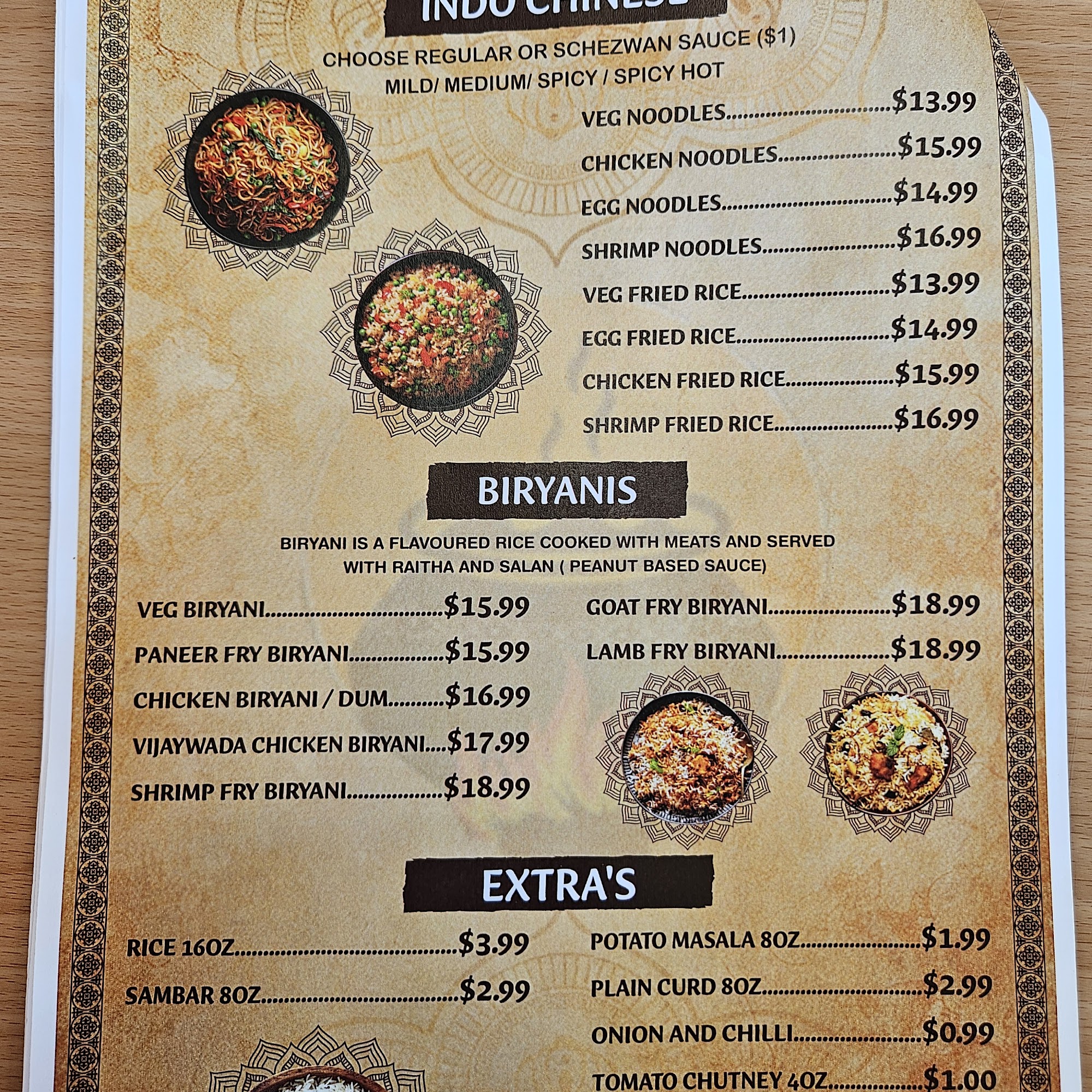 Ruchi’S Indian cuisine Conroe Menu