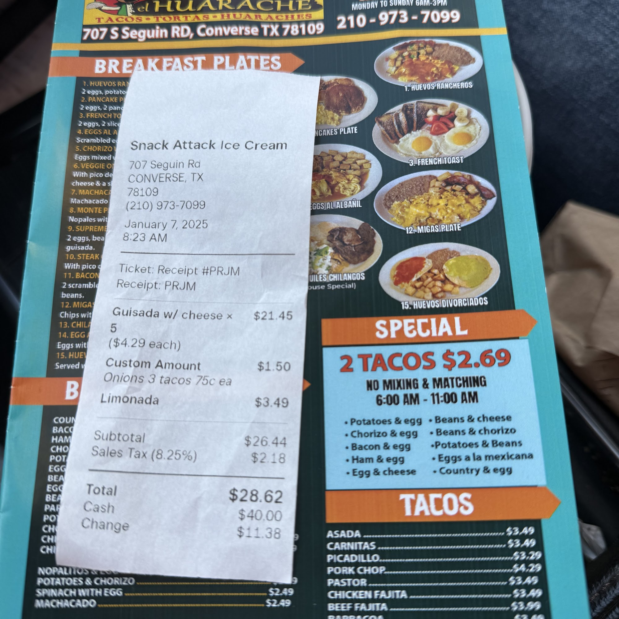 Taqueria El Huarache Converse