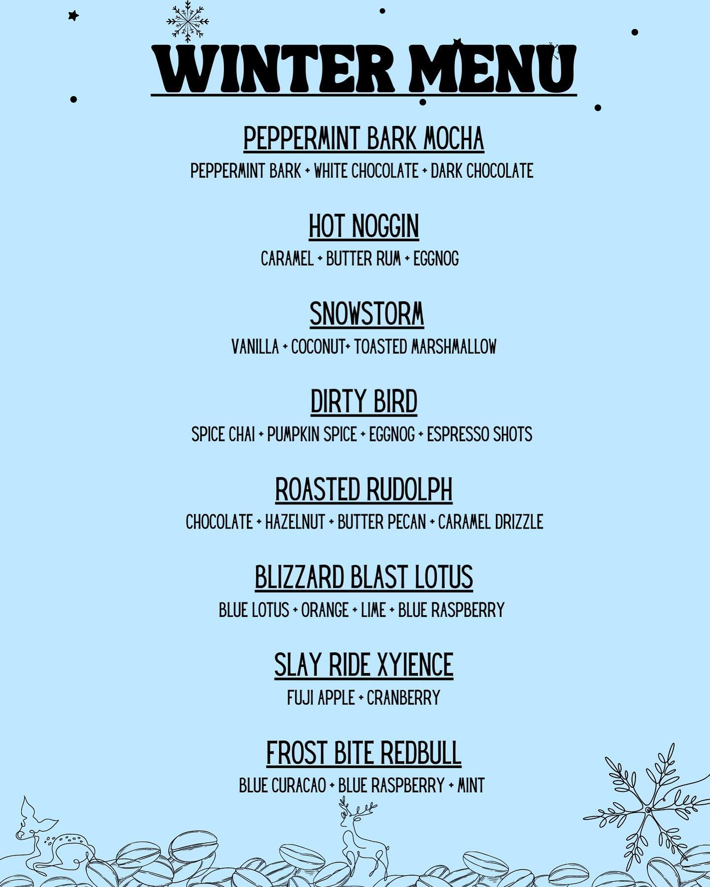 Co-Pilot Coffee Menu