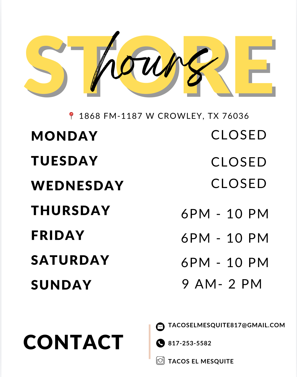 Tacos El Mesquite Crowley