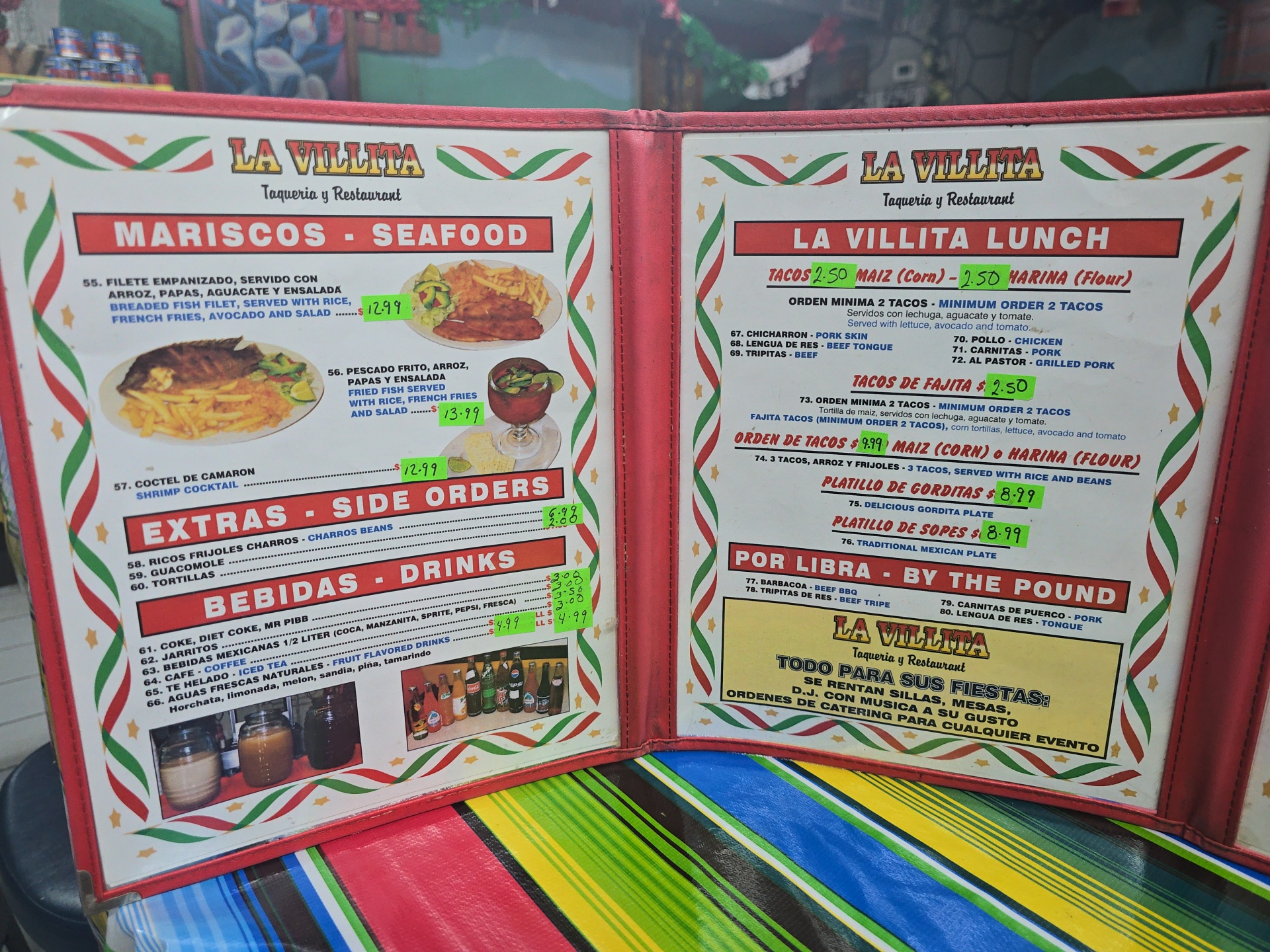 La Villita Menu