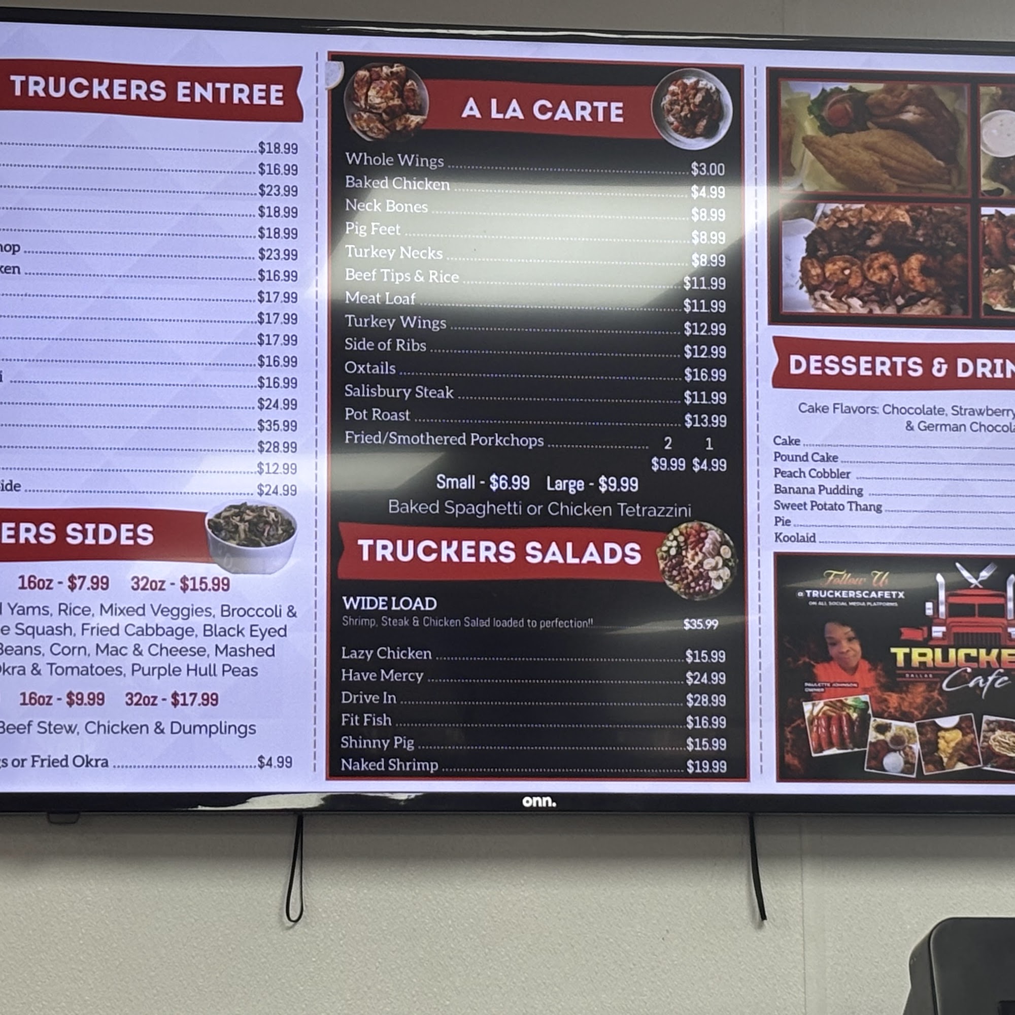 Corner Store/ Truckers Cafe Menu
