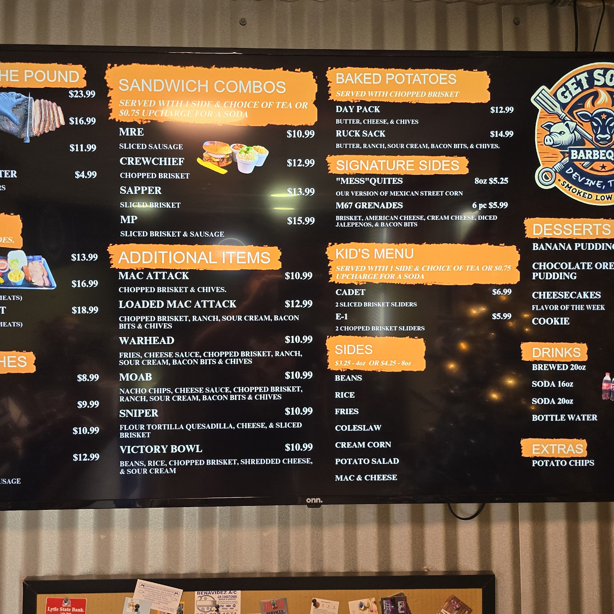 Get Some! BarBeQue Menu