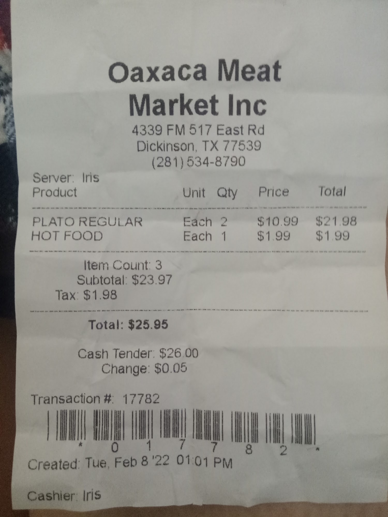 Oaxaca Meat Market ( Venta Boletos Autobus Omnibus Express ) Menu