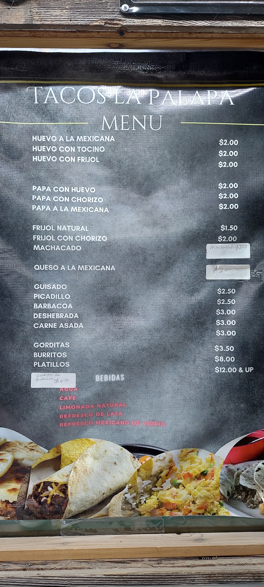 Tacos La Palapa Menu