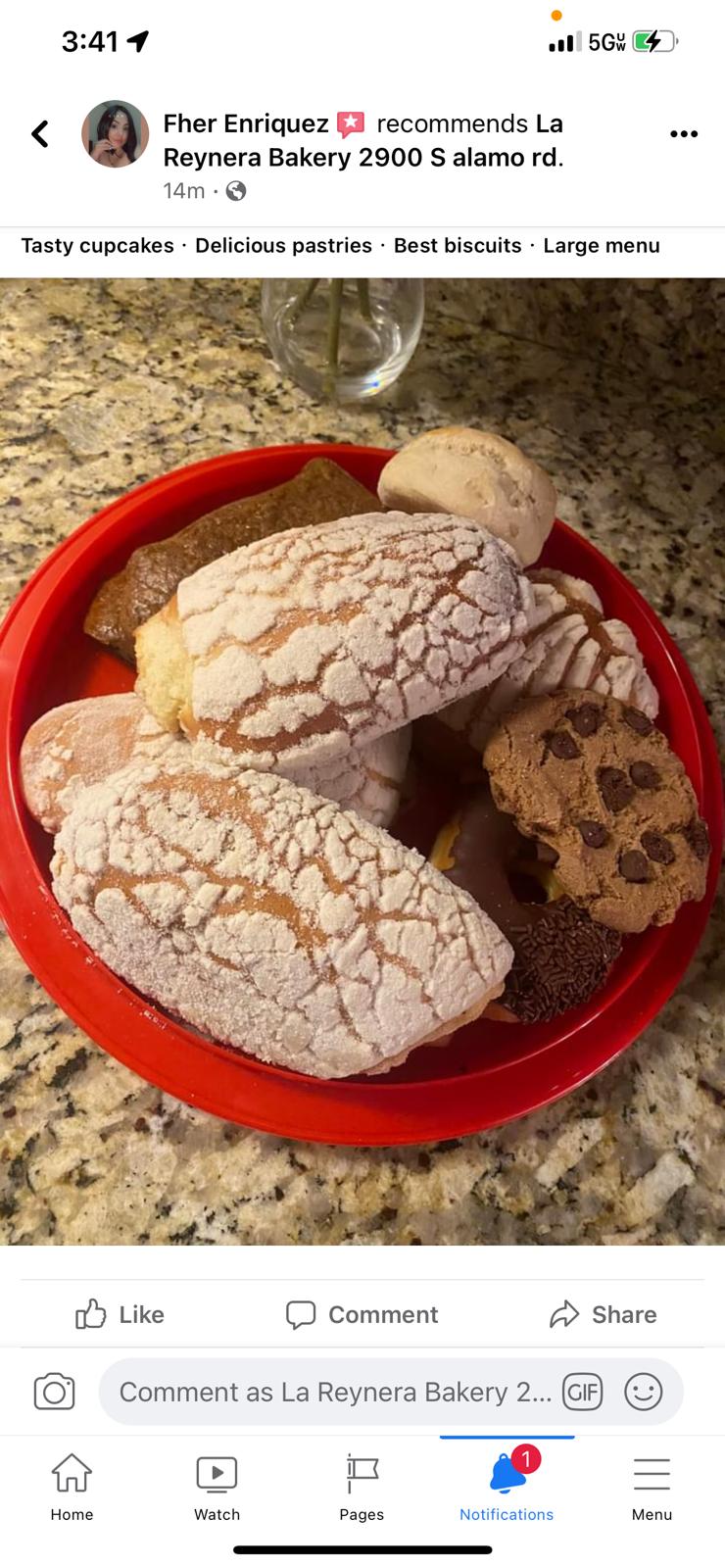 La Reynera Bakery Menu