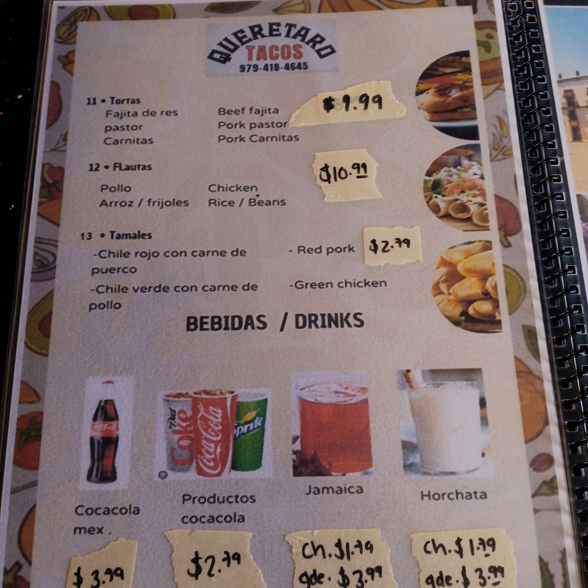 Querétaro Taco Menu