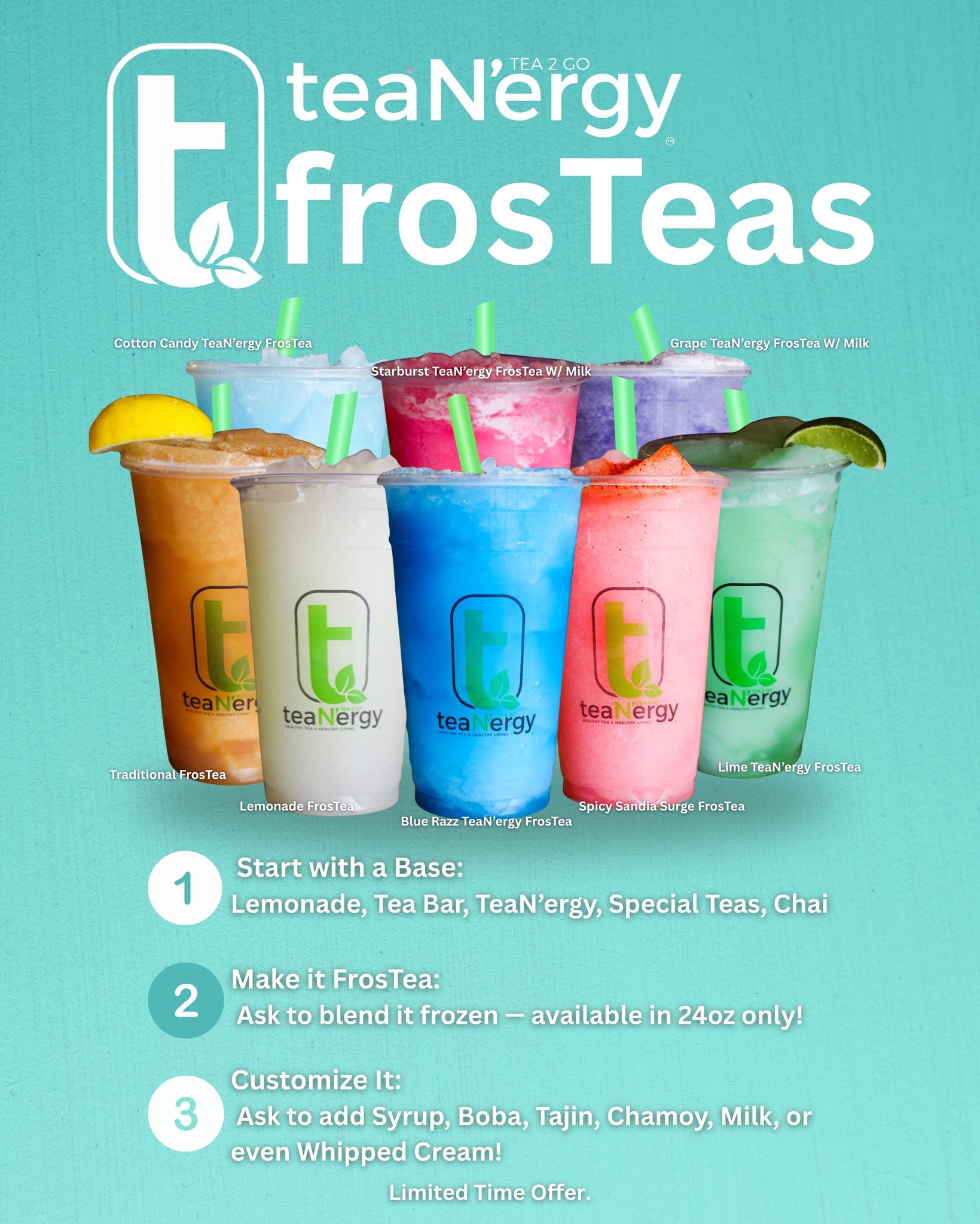Tea2Go TeaN’ergy Menu