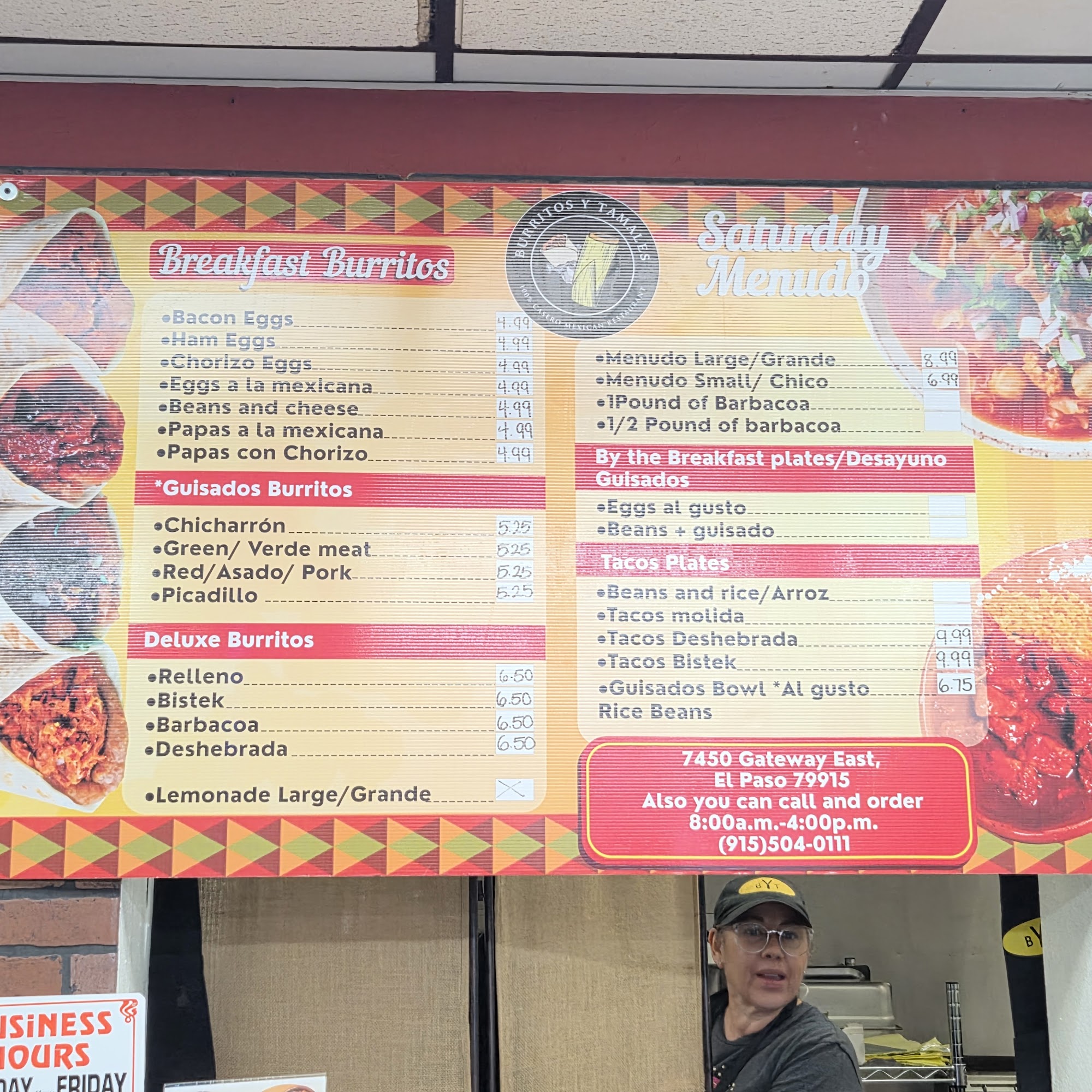 BYT Burritos Menu