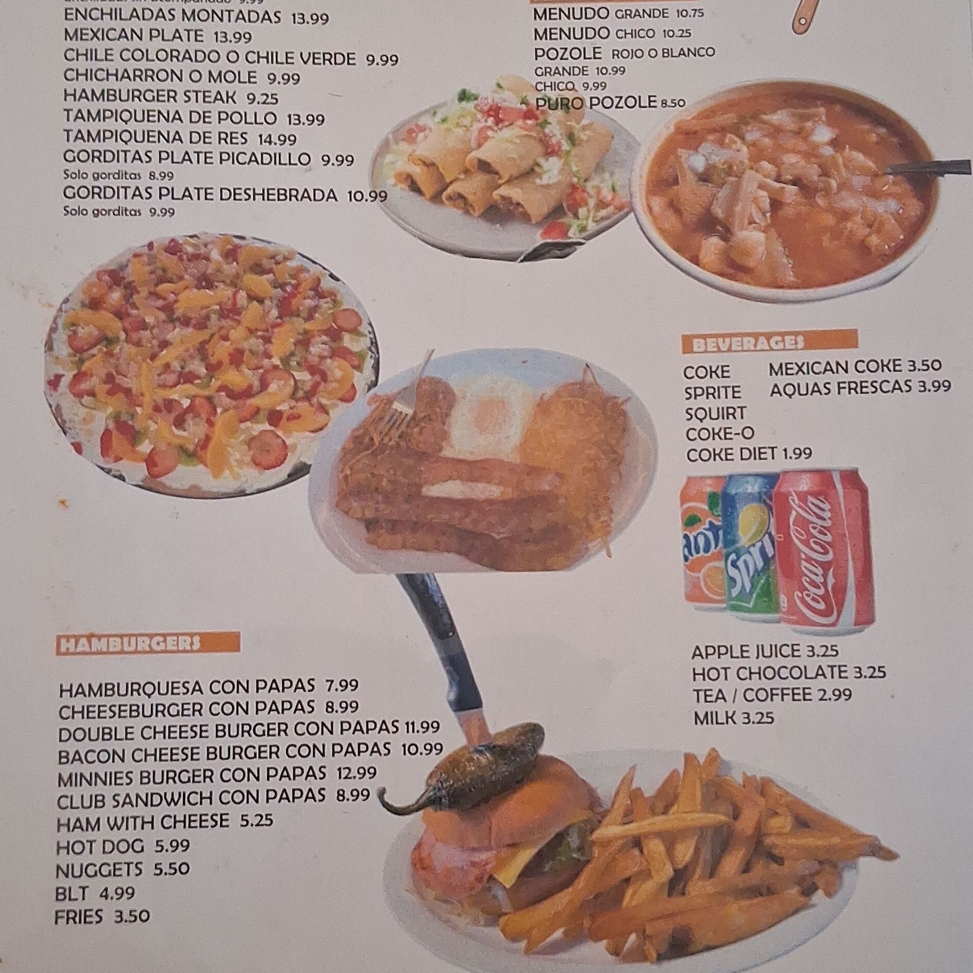 La Cocina de Minnie Menu