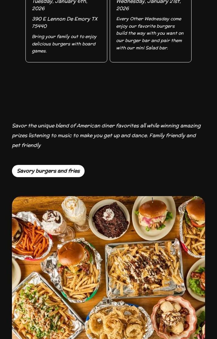 The Cove at Emory Menu