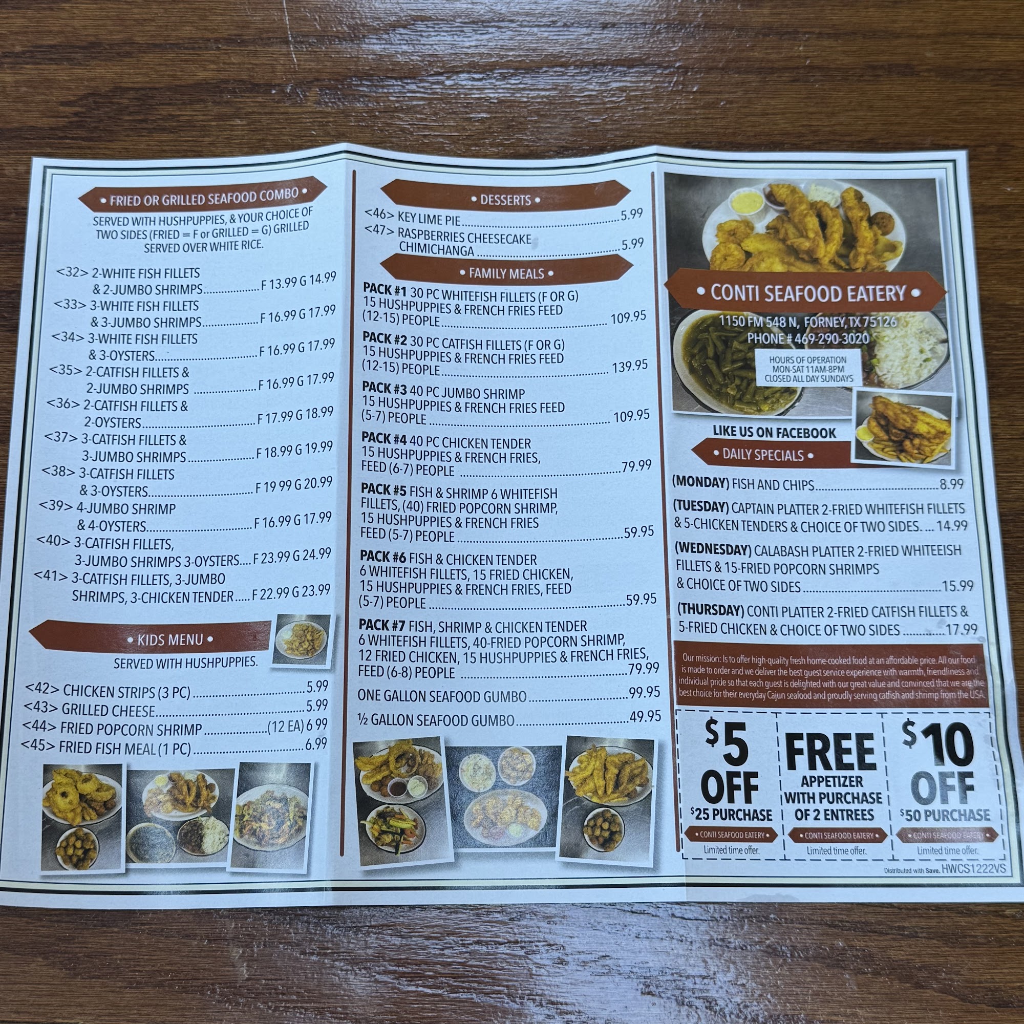 Spicy Sea Grill Menu