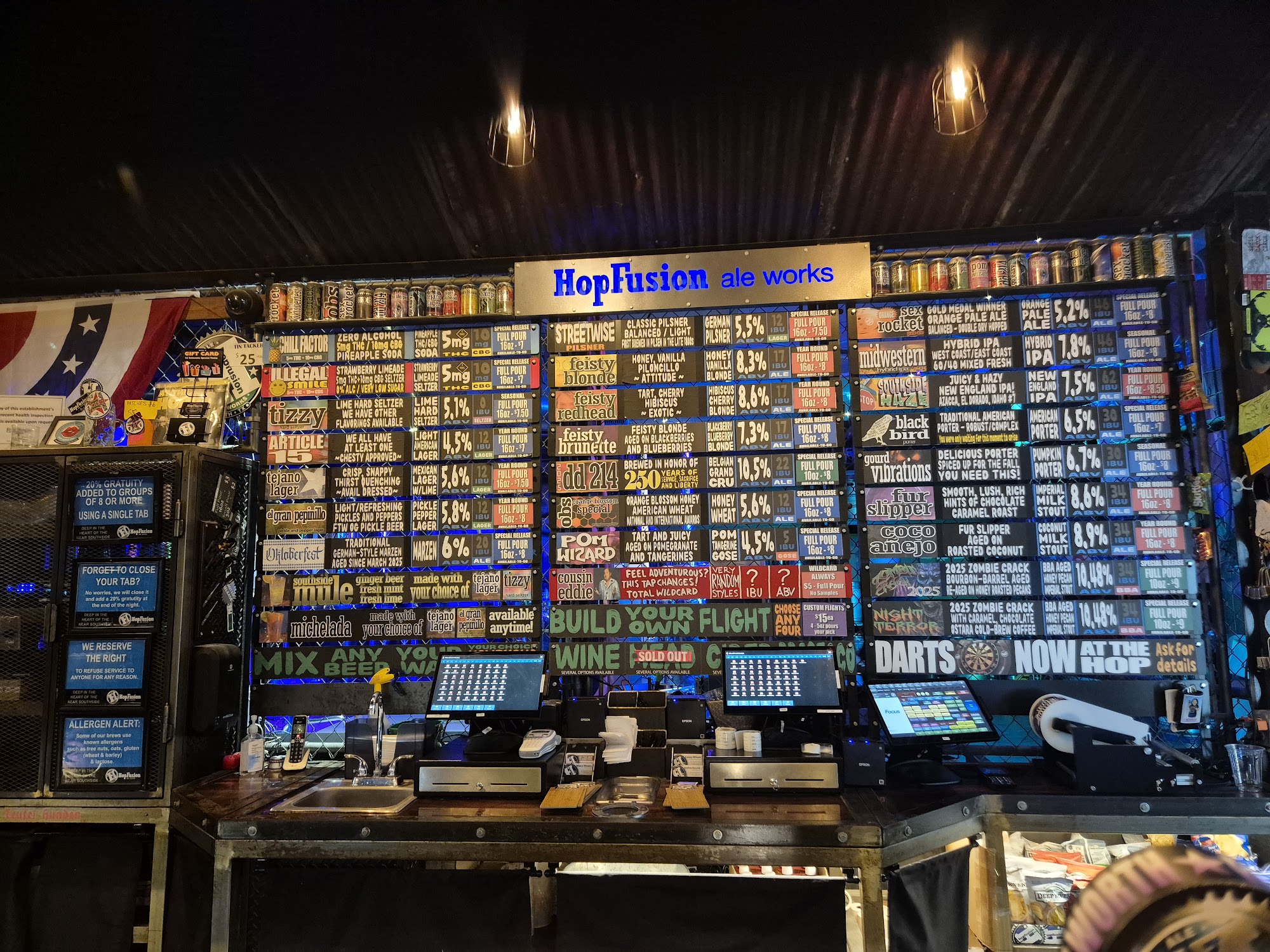 HopFusion Ale Works Menu