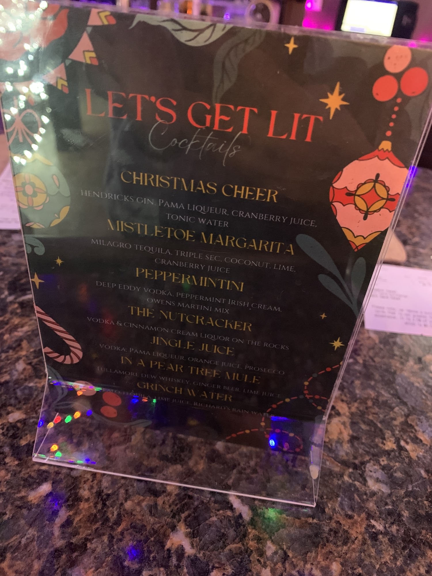 Basic Bar Fort Worth Menu