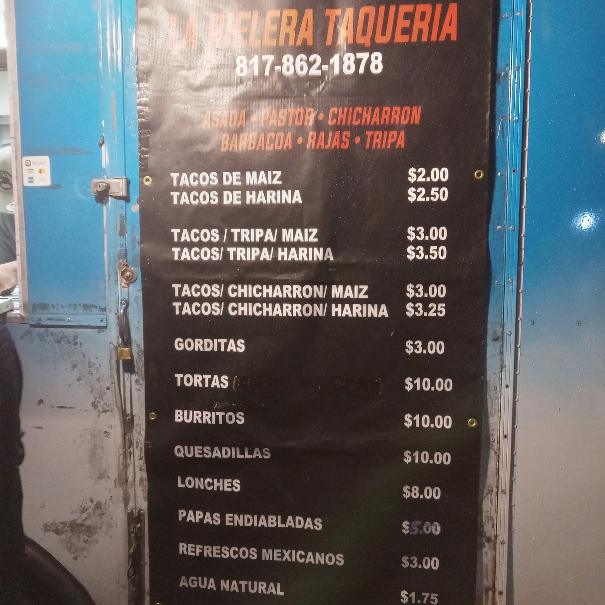 El Caballo Blanco Menu