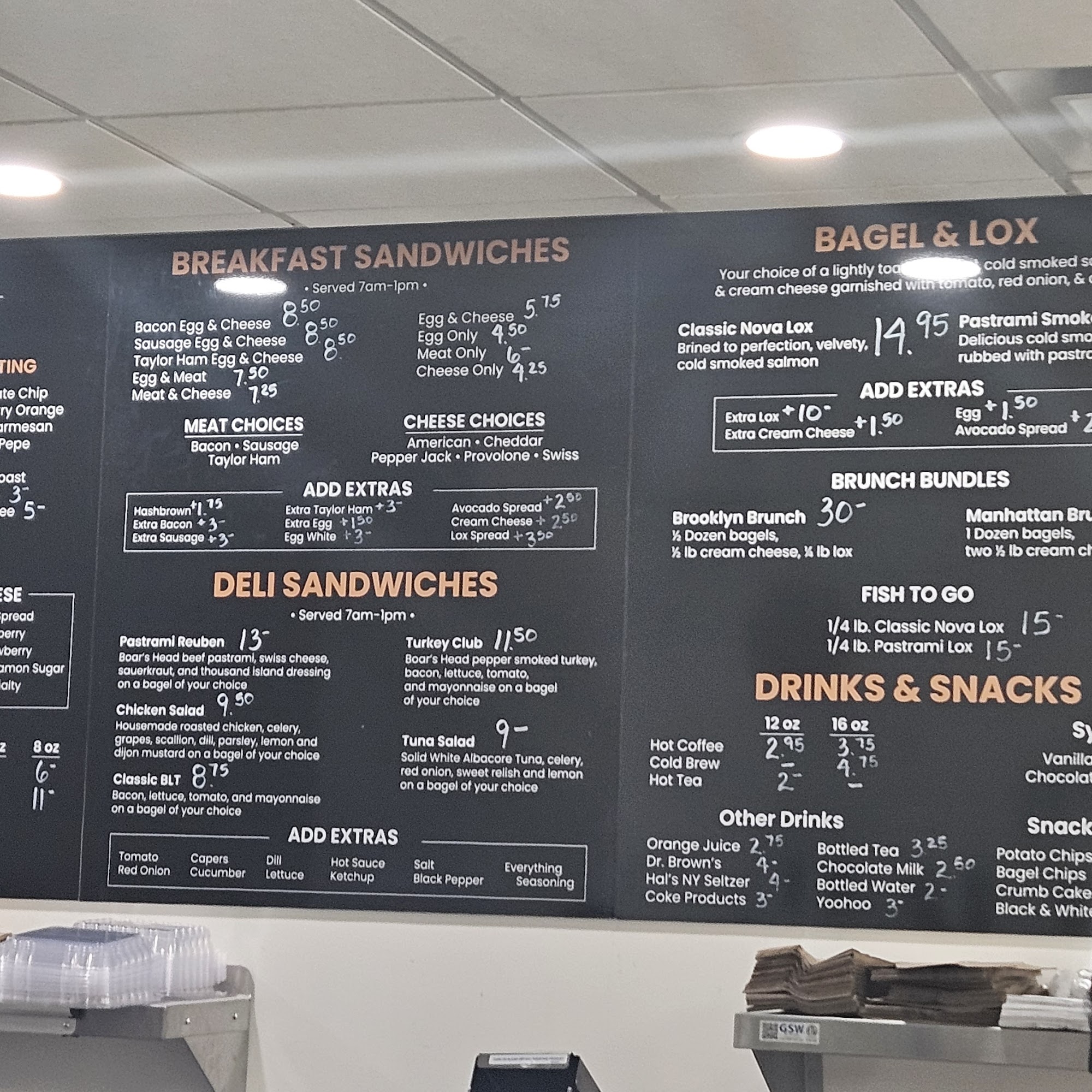 Dan's Bagels Fort Worth Menu