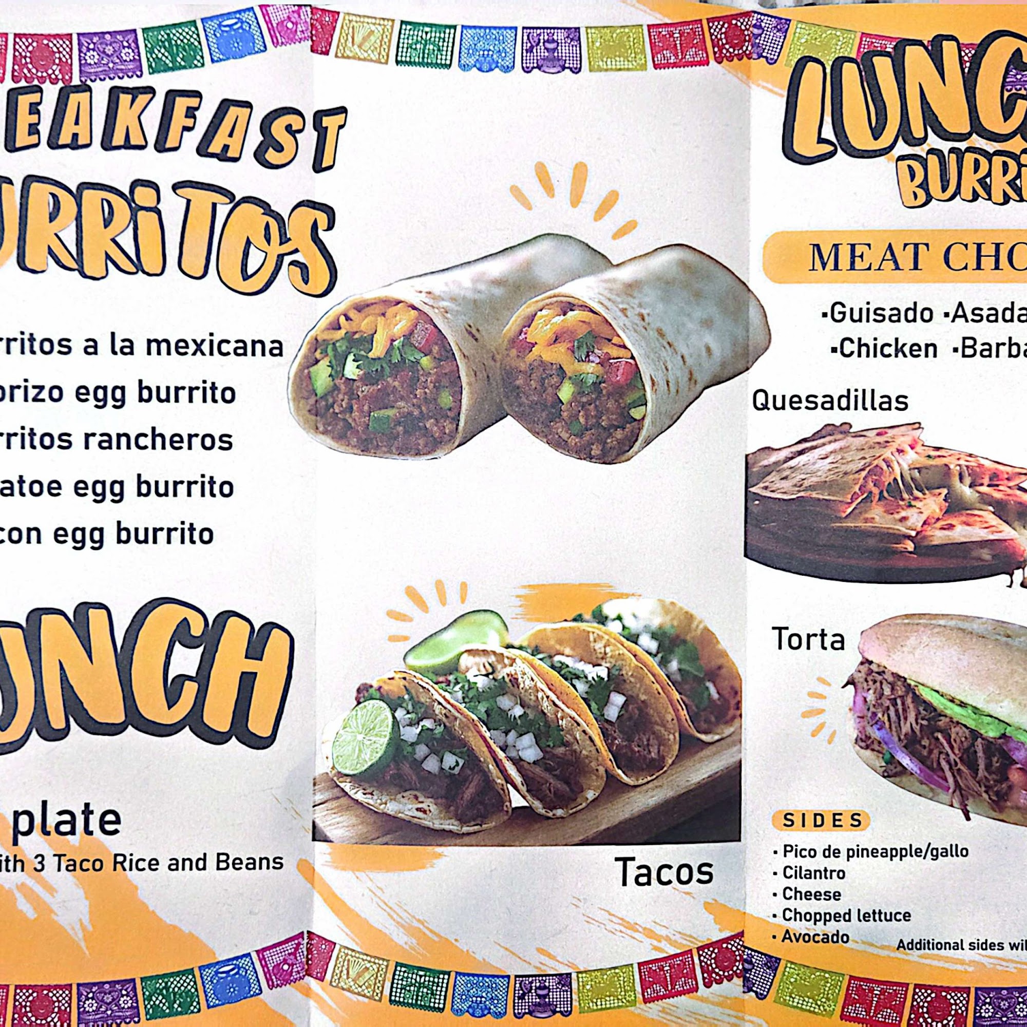 Tacos Amor Menu