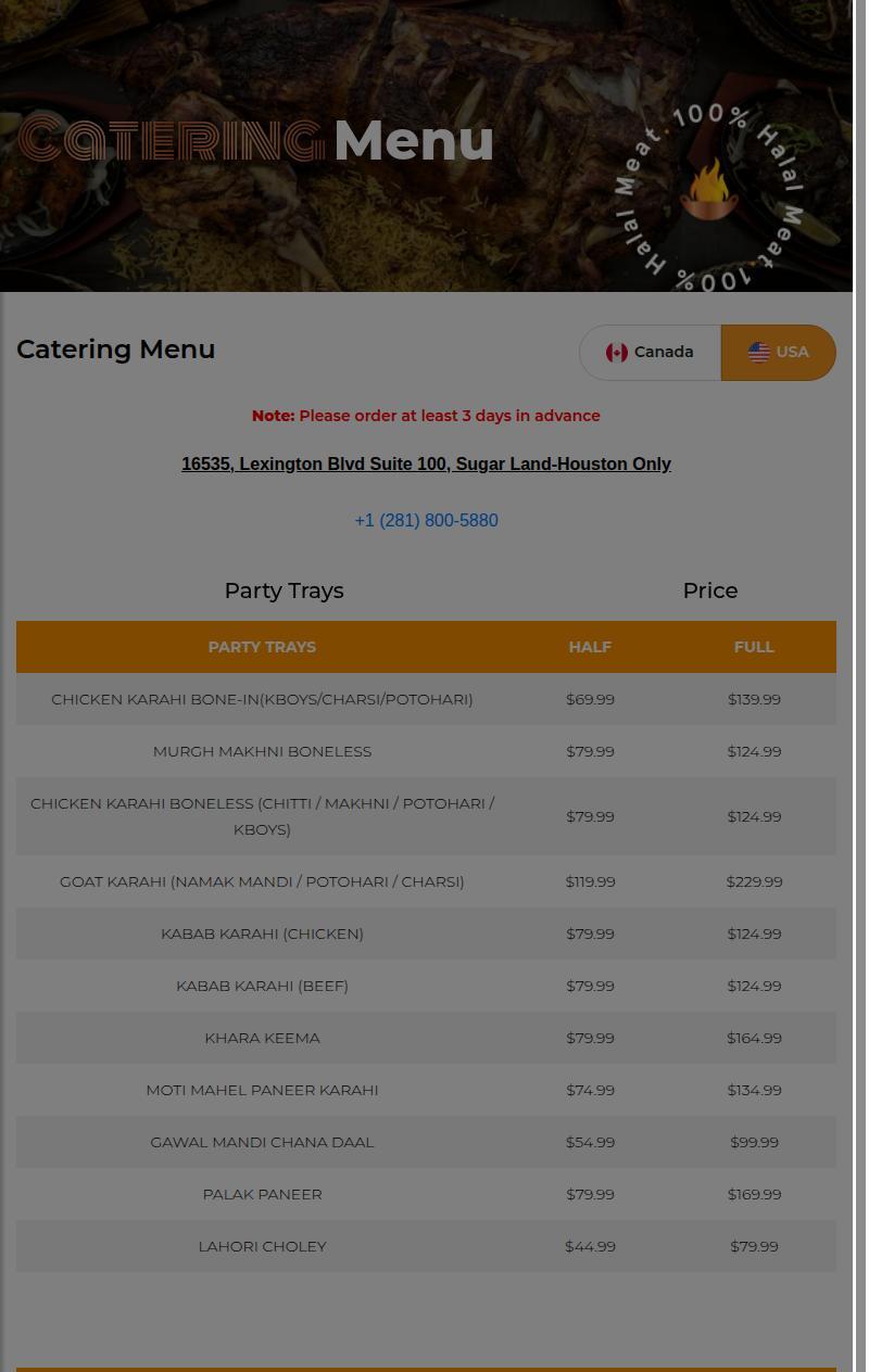 Karahi Boys Menu