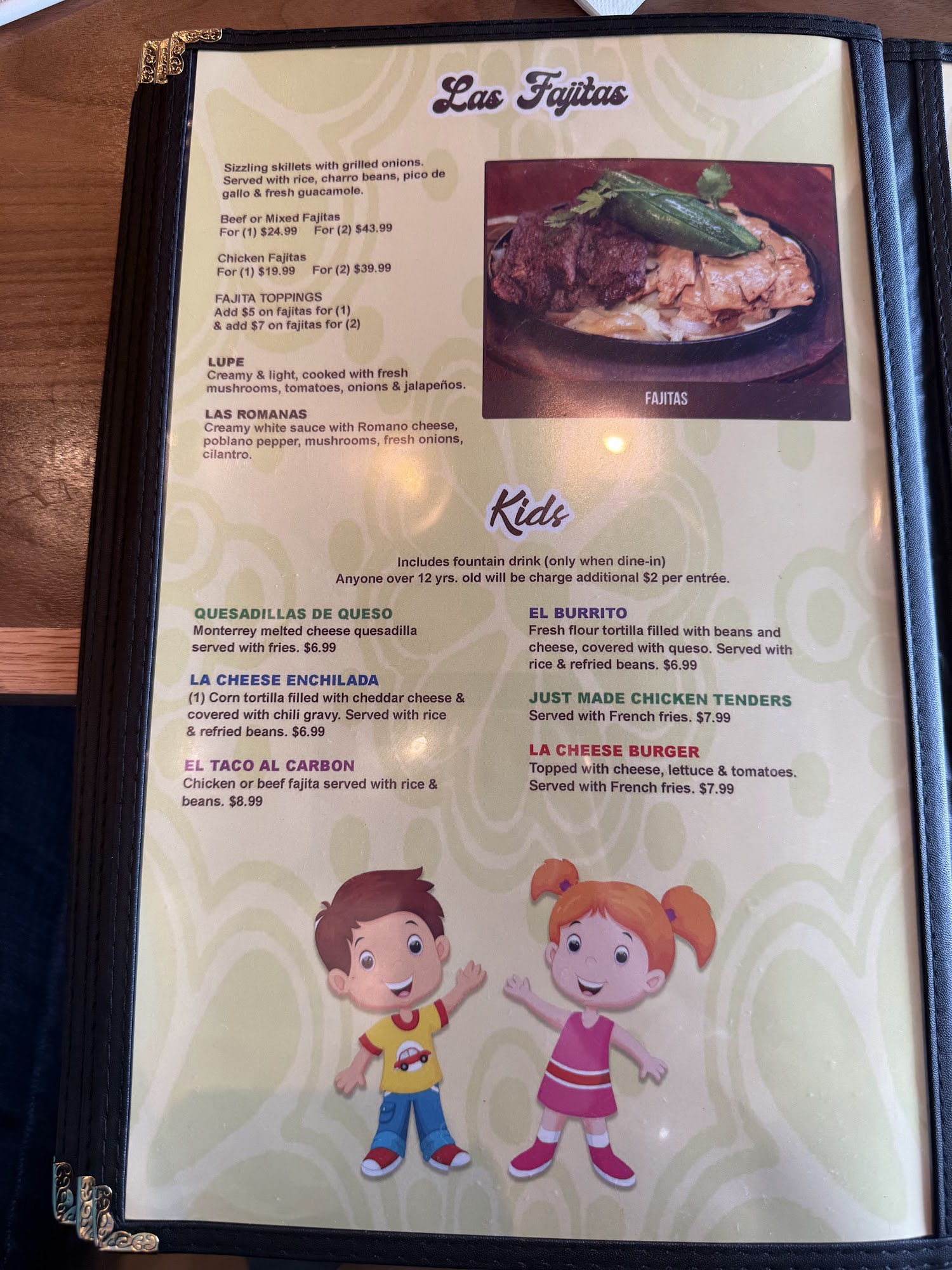 Lupe’s Mexican Cafe Menu