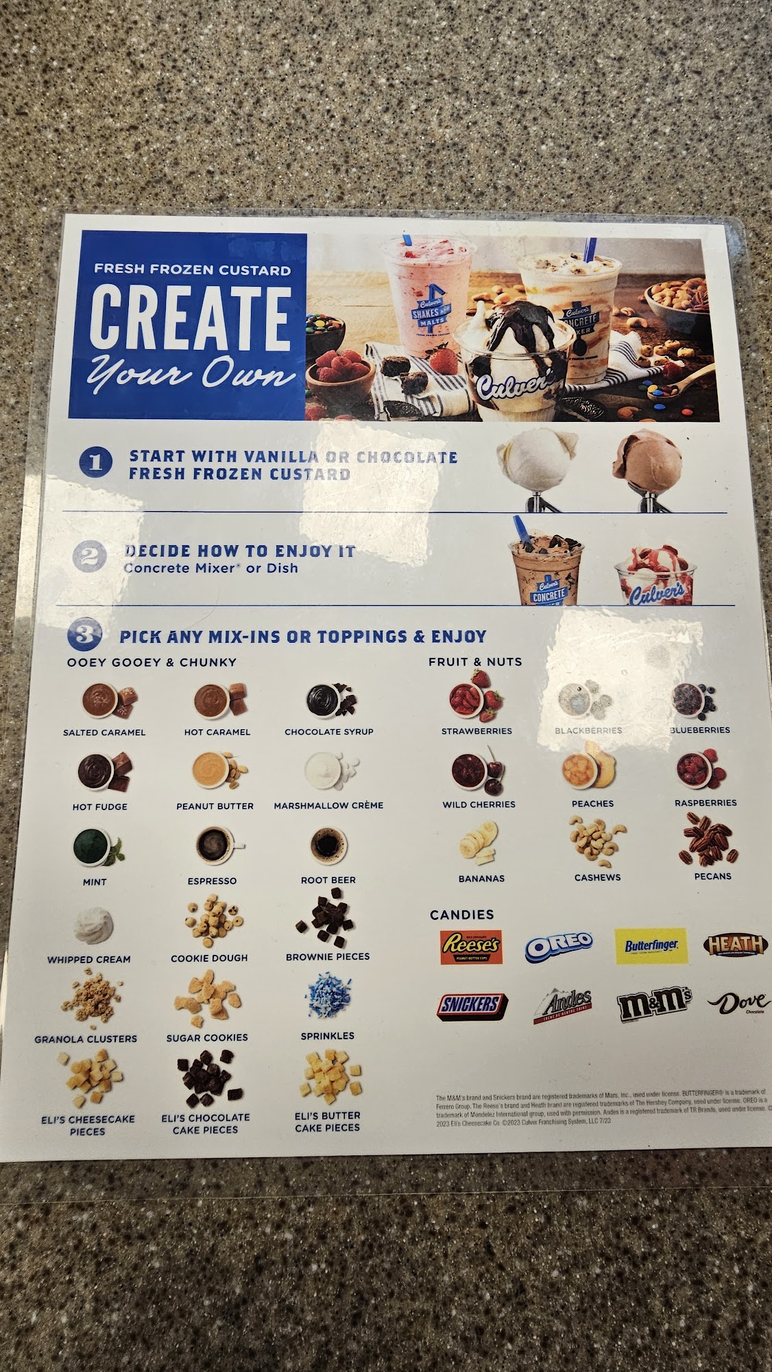 Culver’s Menu