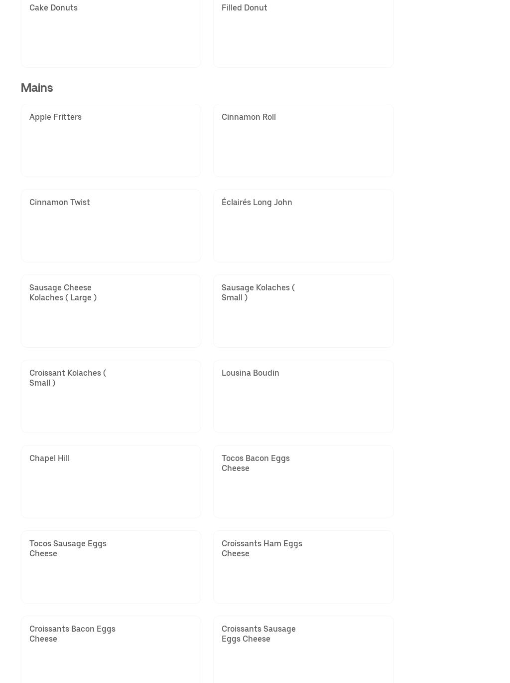 Stephanie's Donuts Menu