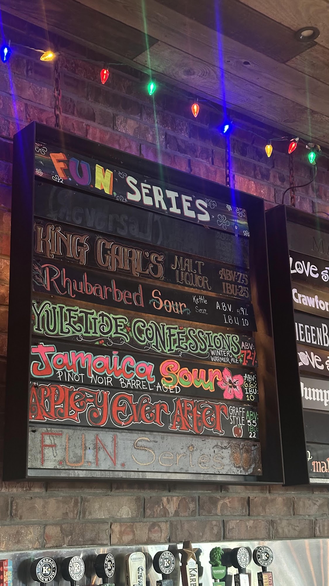 Karbach Brewing Co. Menu