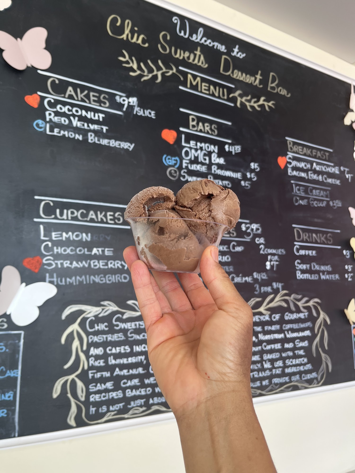 Chic Sweets Dessert Bar Menu