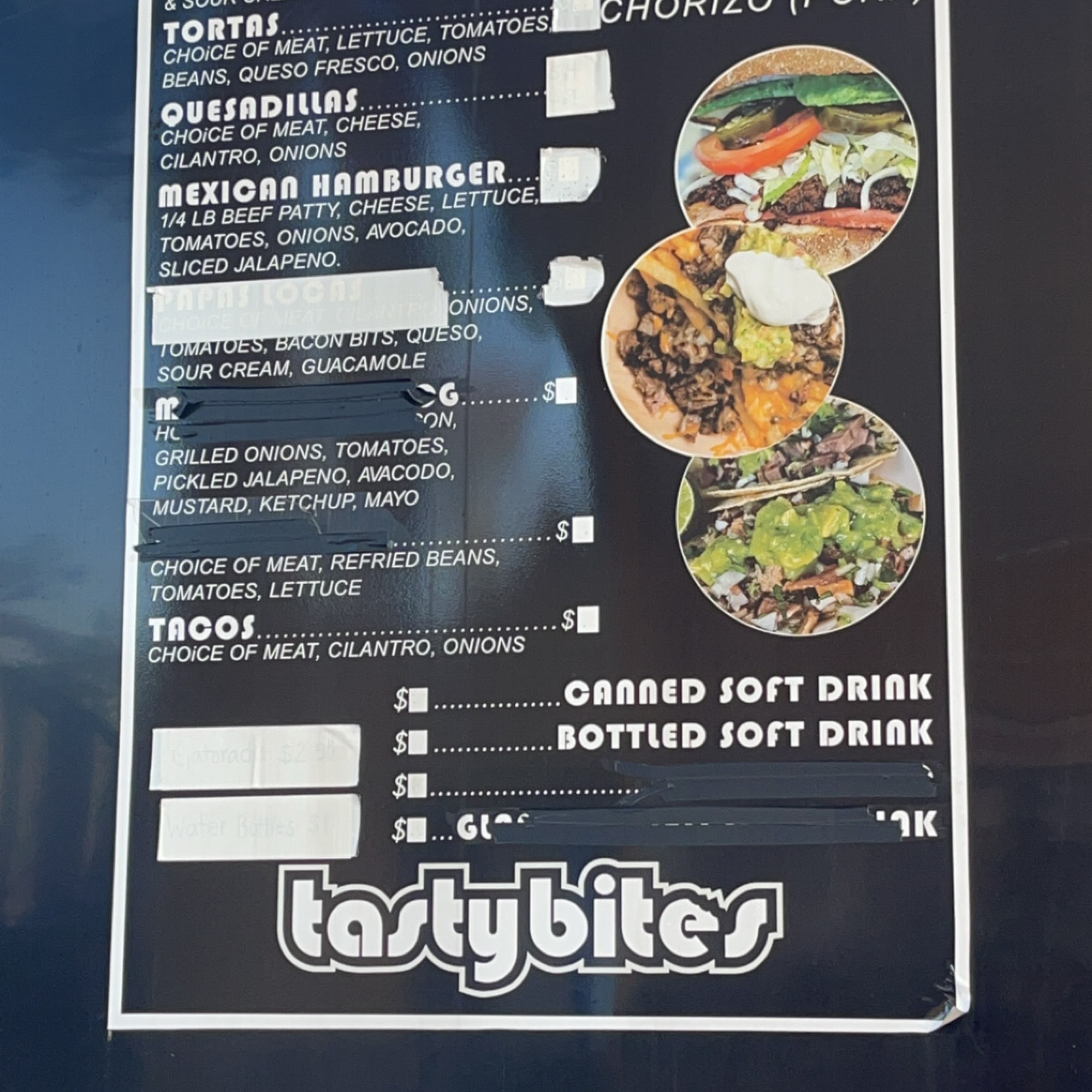 Tasty bites Menu