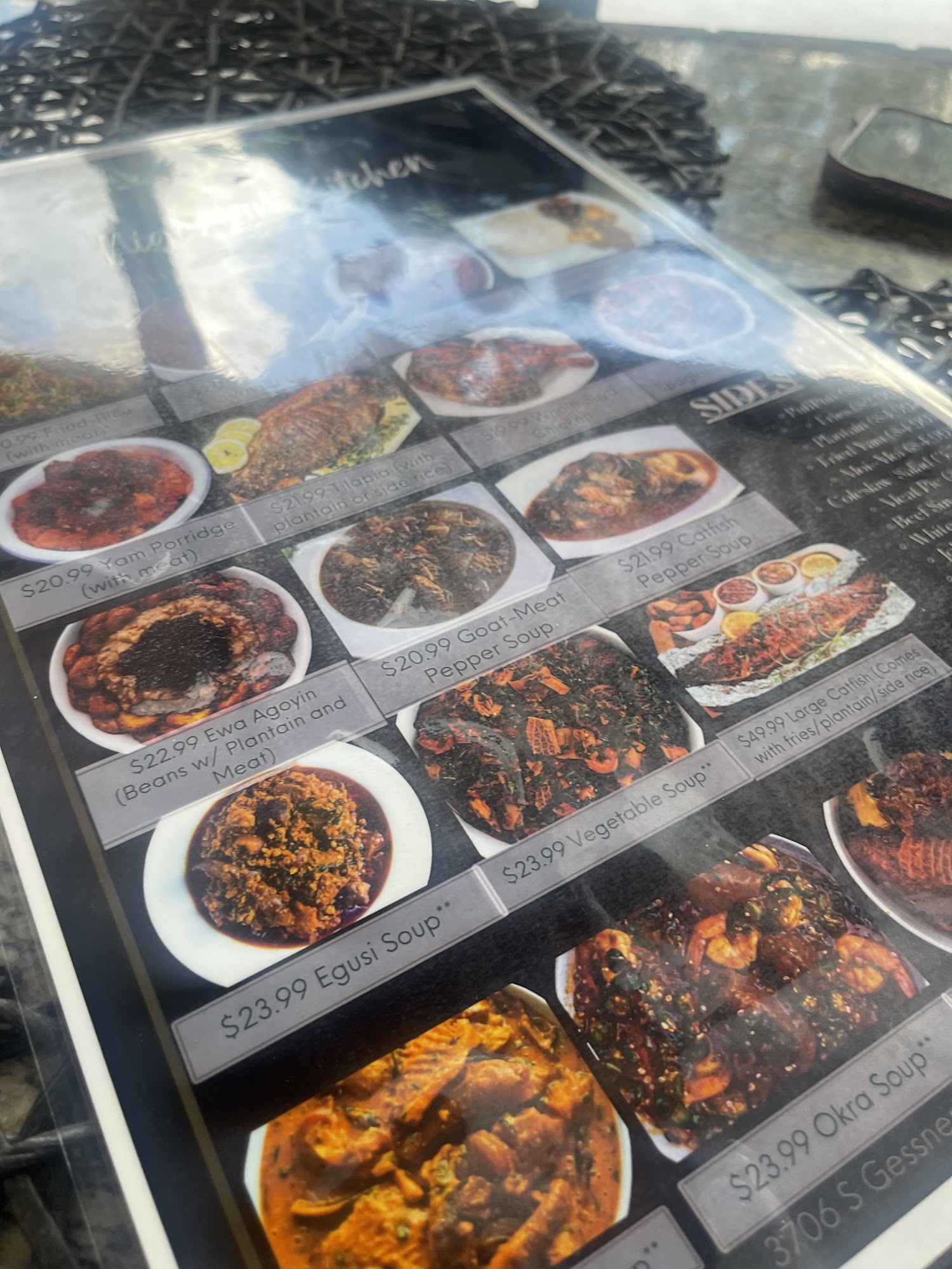 Kofoshi Nigerian Resturant Menu