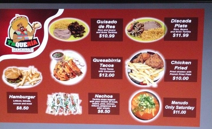 Fresh Taqueria Mr. Panchito’s Menu