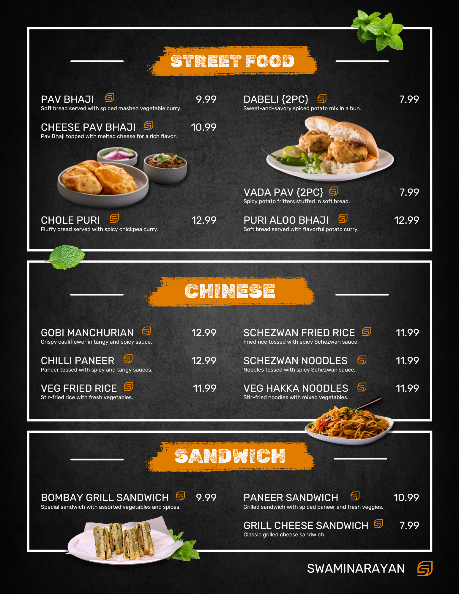 VISHALA RESTAURANT Menu