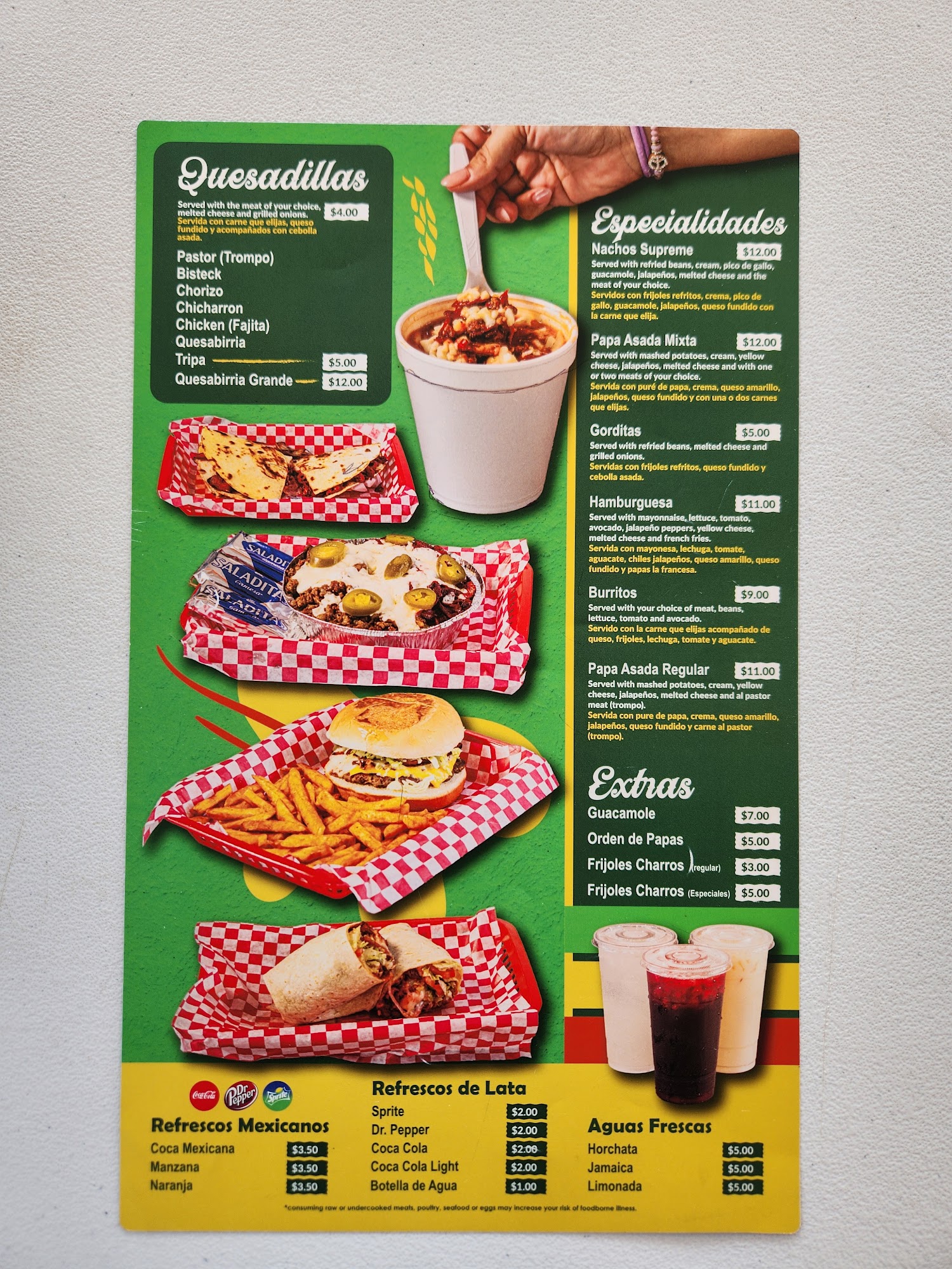 TAQUERIA RAYGOZA Menu
