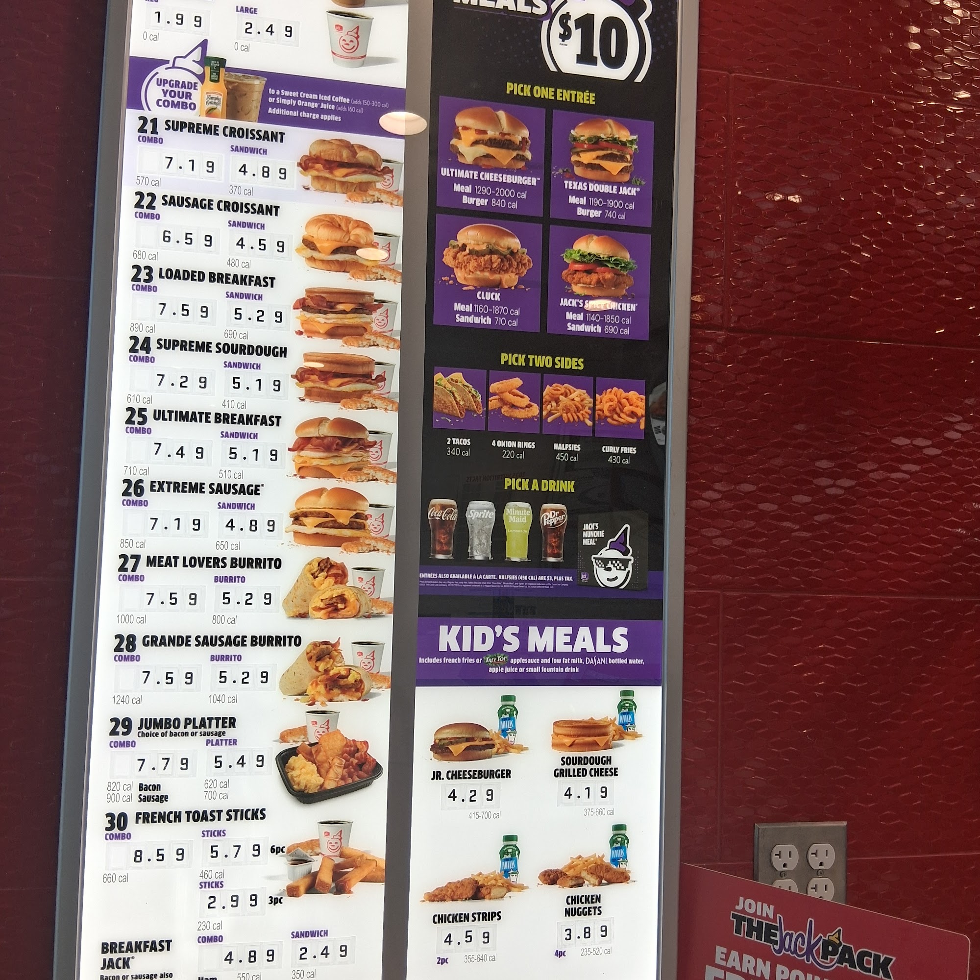 Jack in the Box Menu
