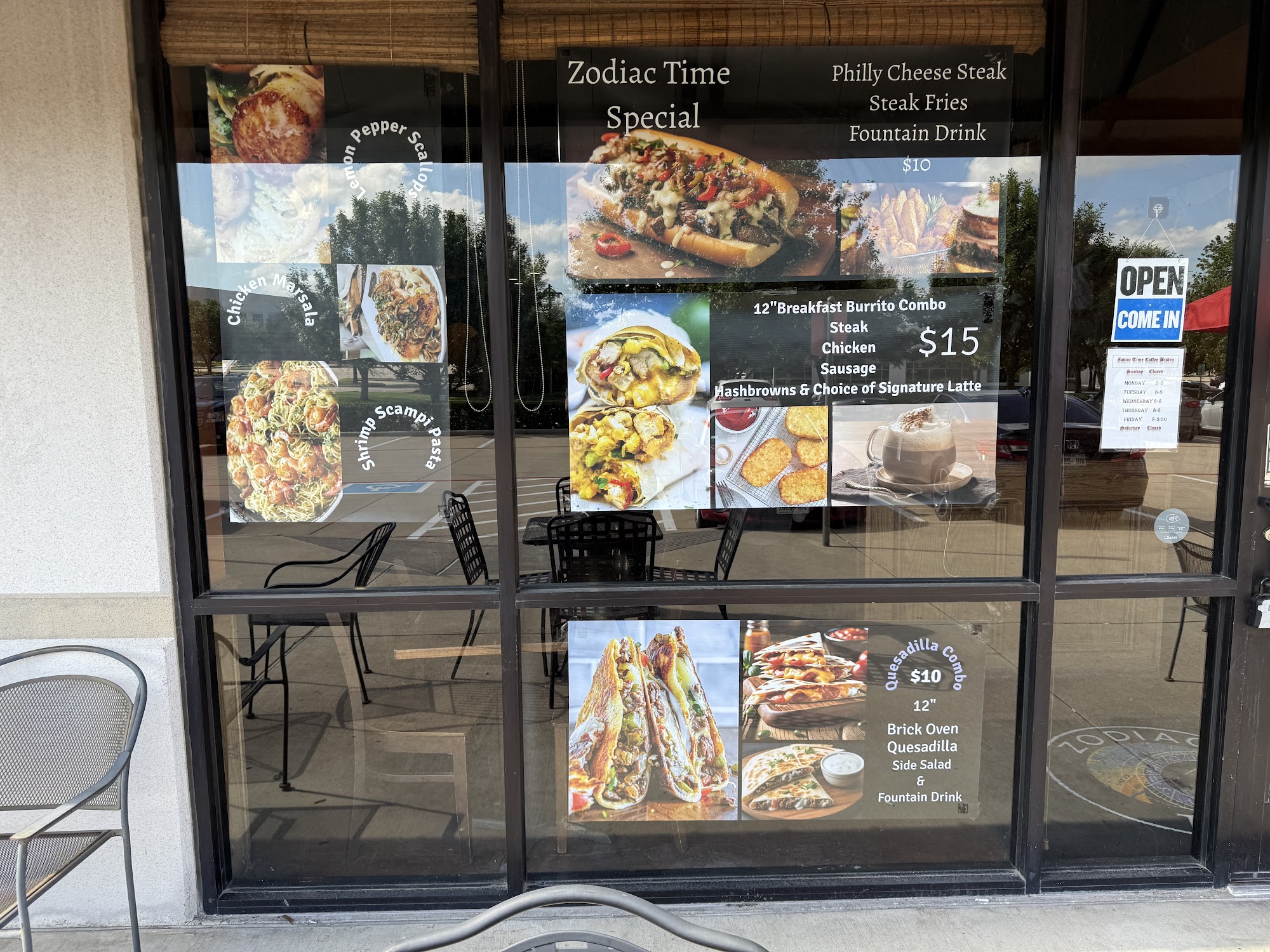 Zodiac Time Coffee Bistro Menu