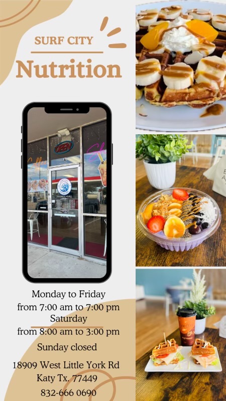 Surf City Nutrition Menu