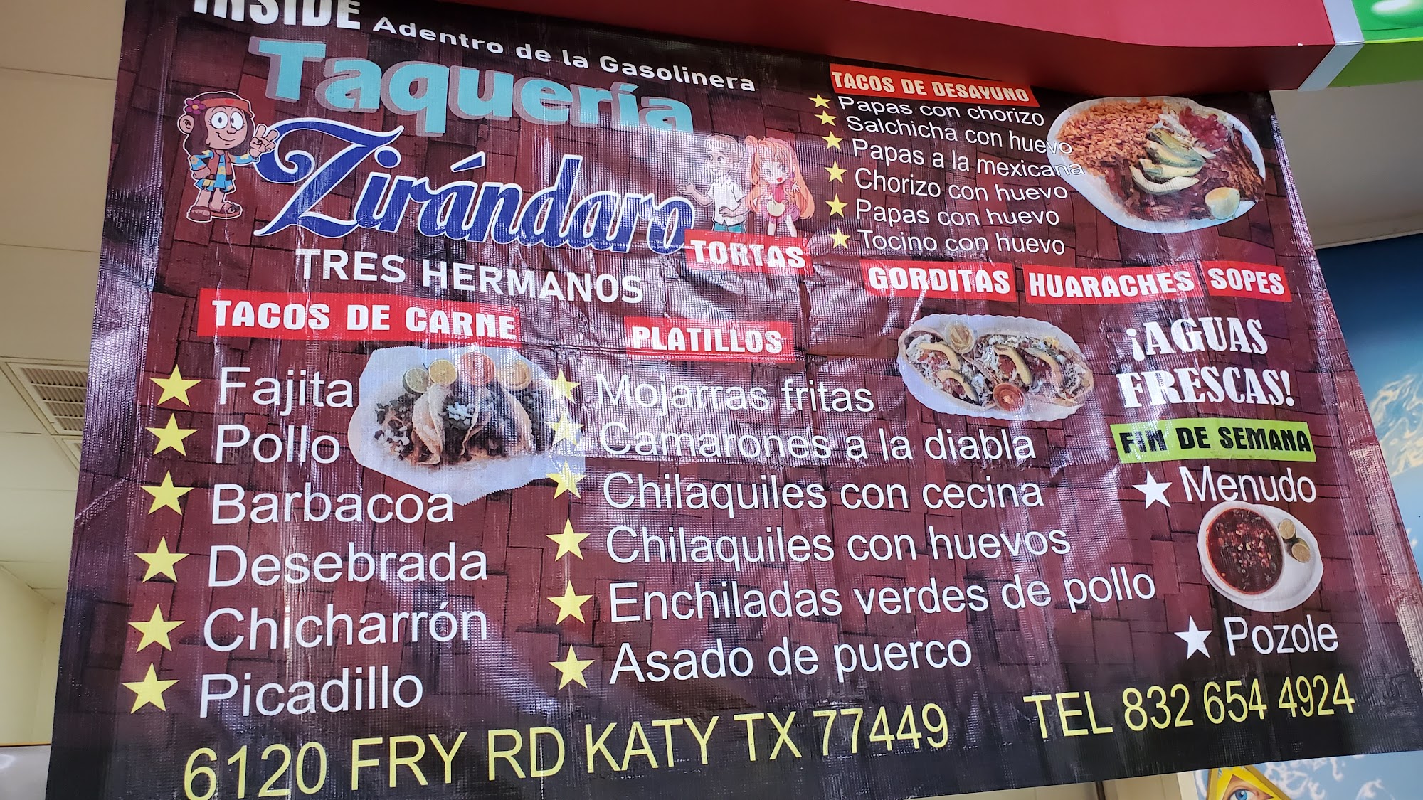 Taqueria Zirandaro Tres Hermanos Menu
