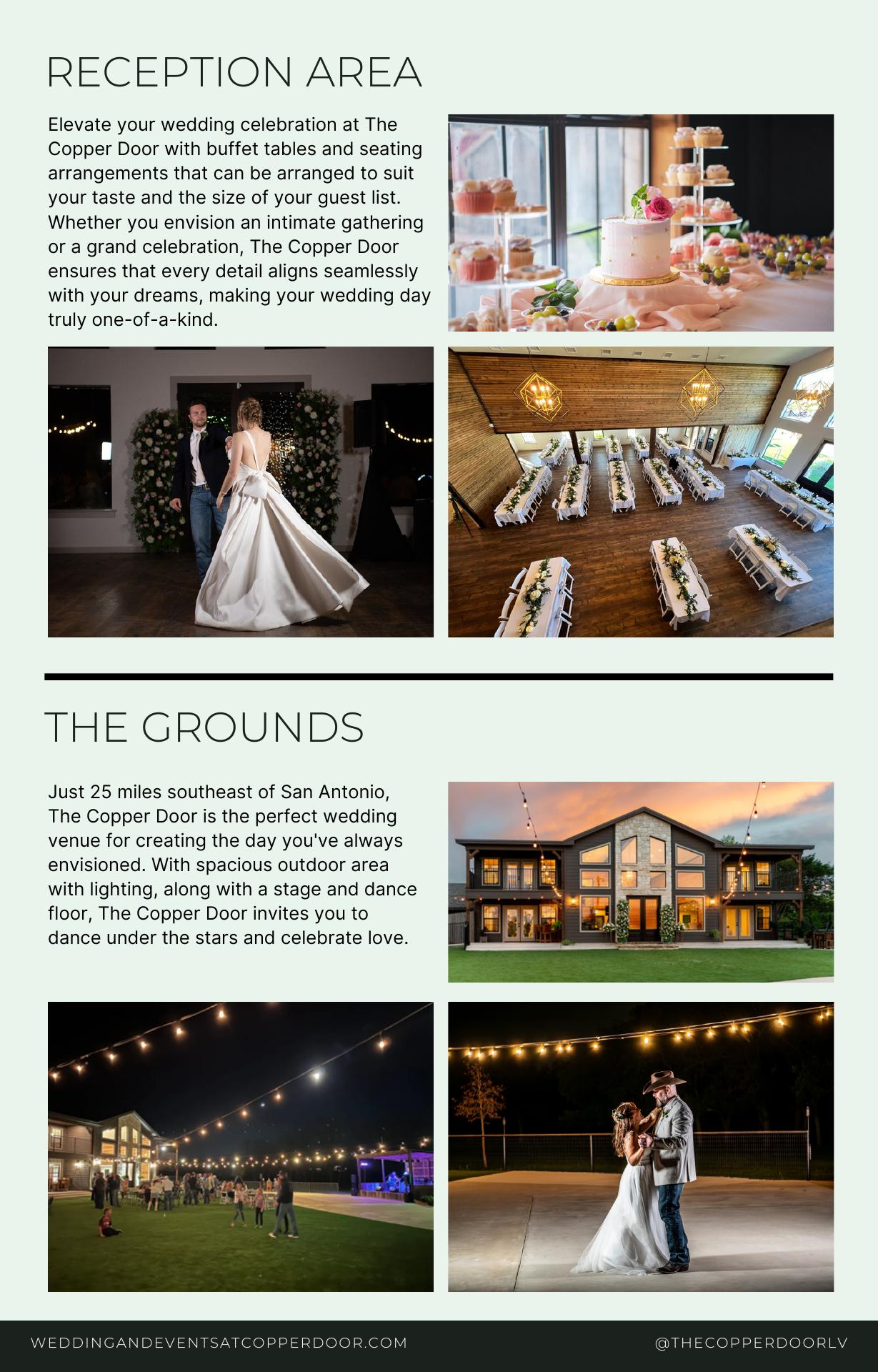 Weddings & Events At The Copper Door Menu