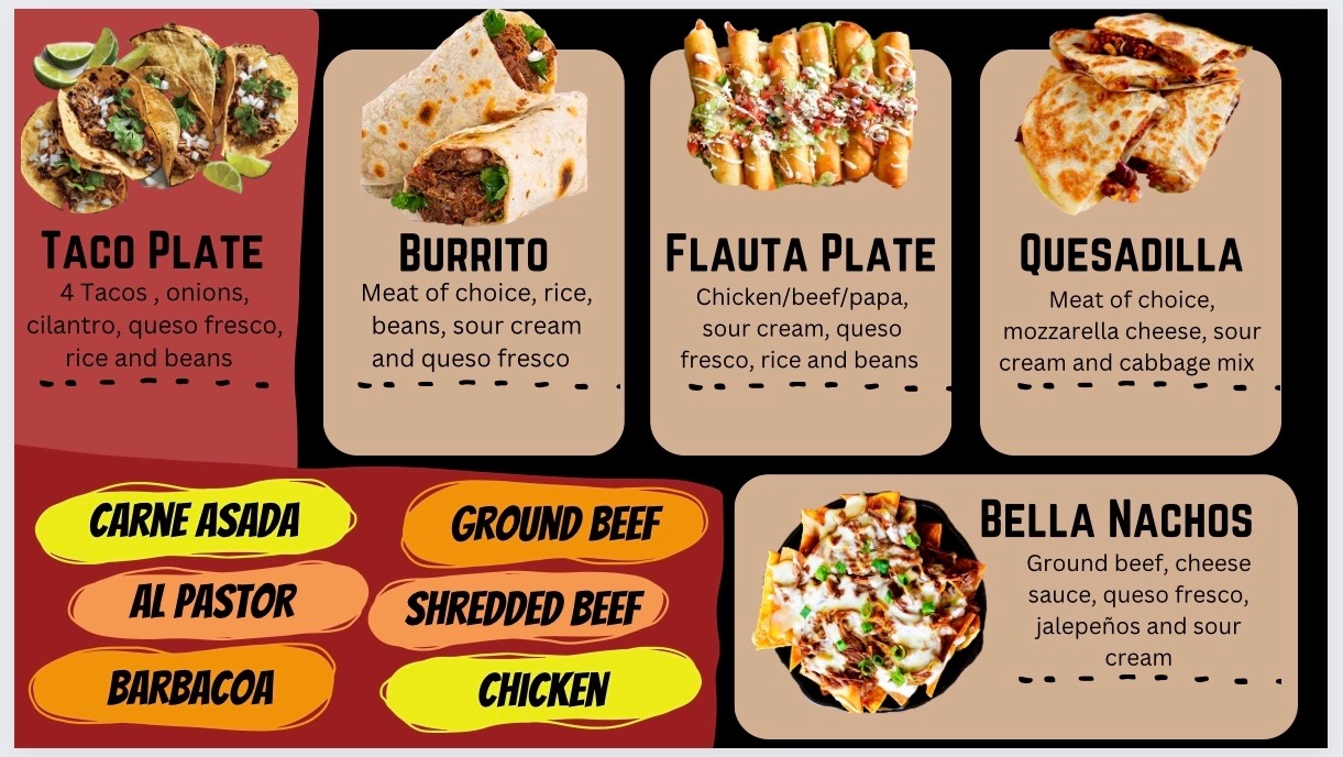Bellatis Mexican Food Menu