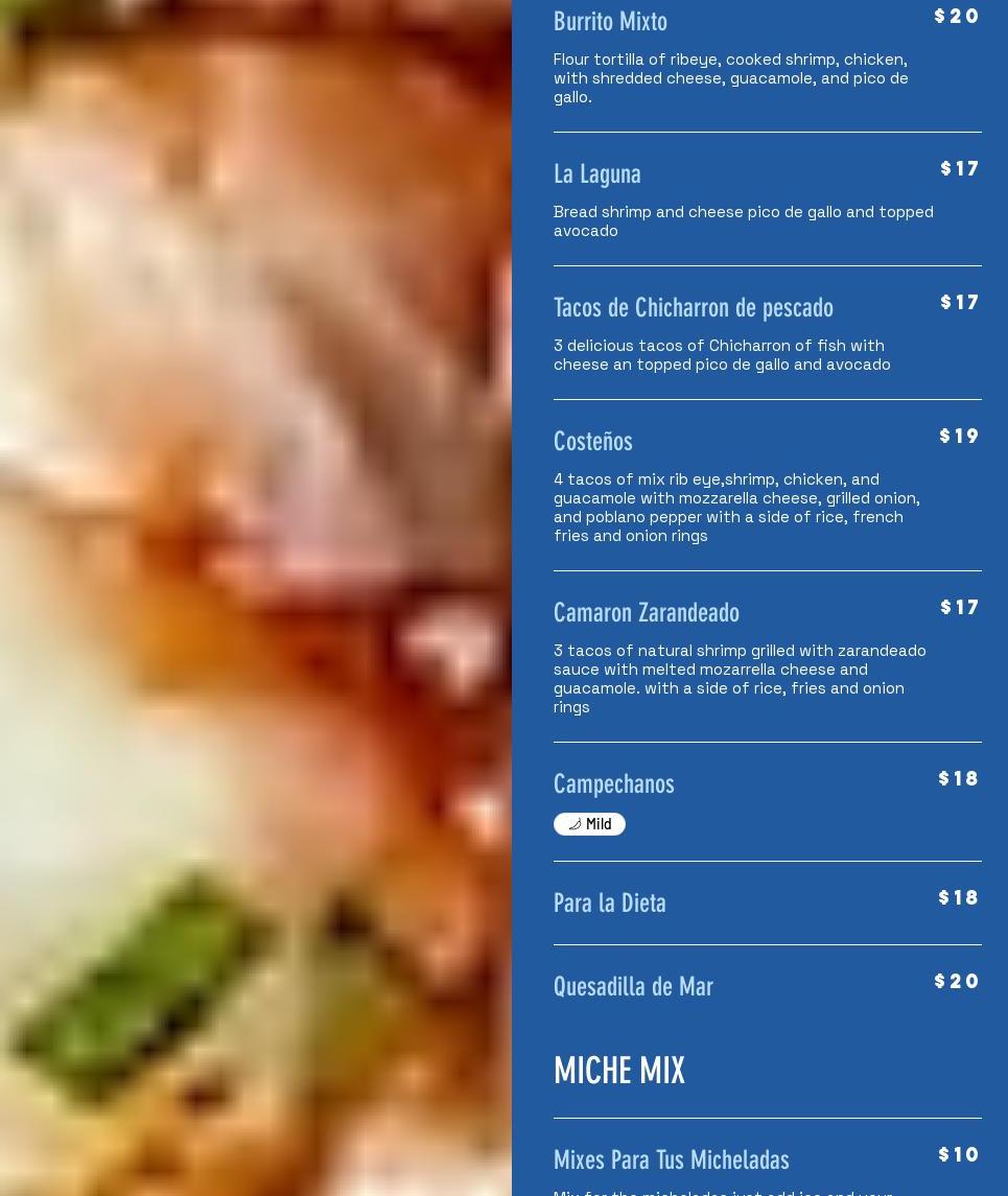 Ceviche76 Menu