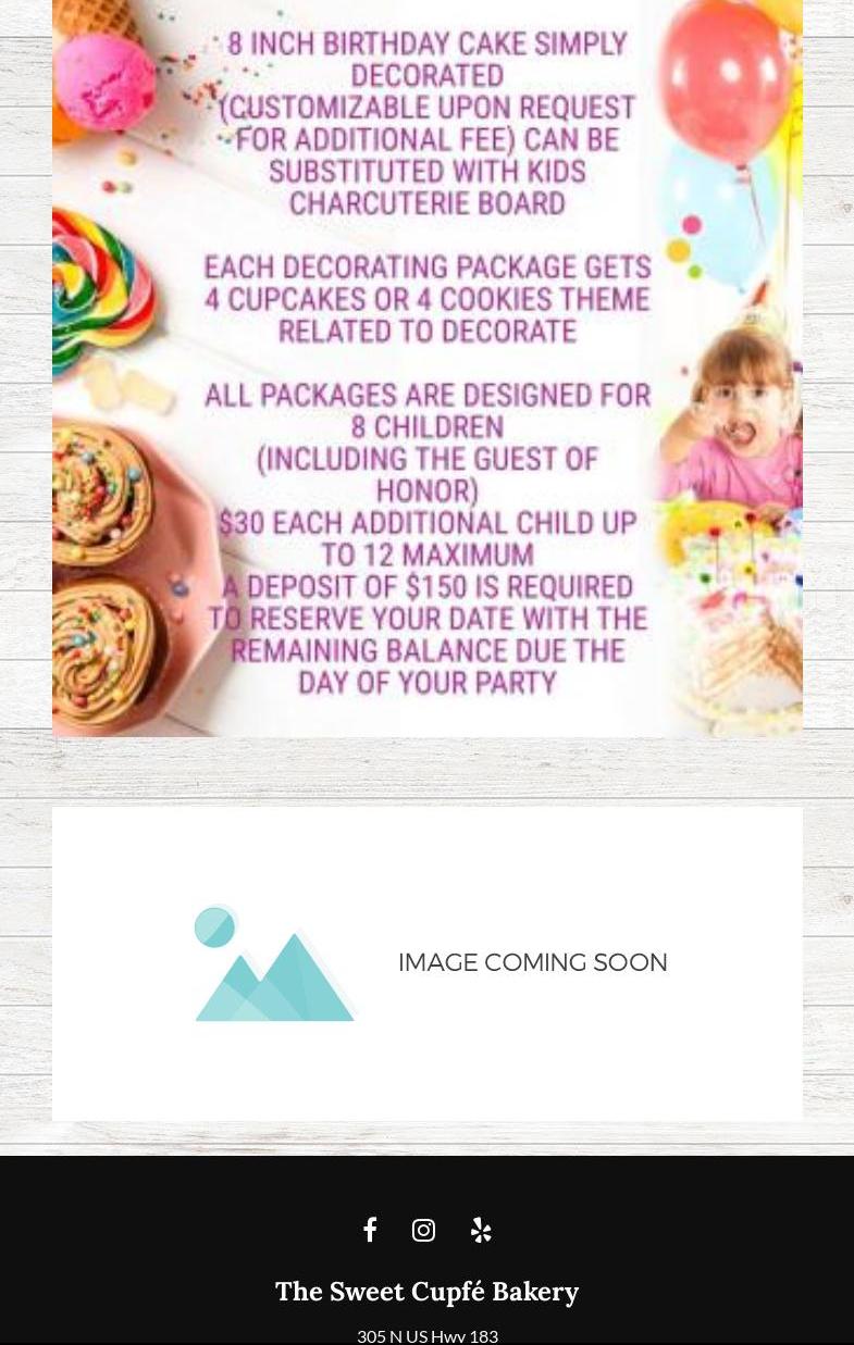 The Sweet Cupfé Menu