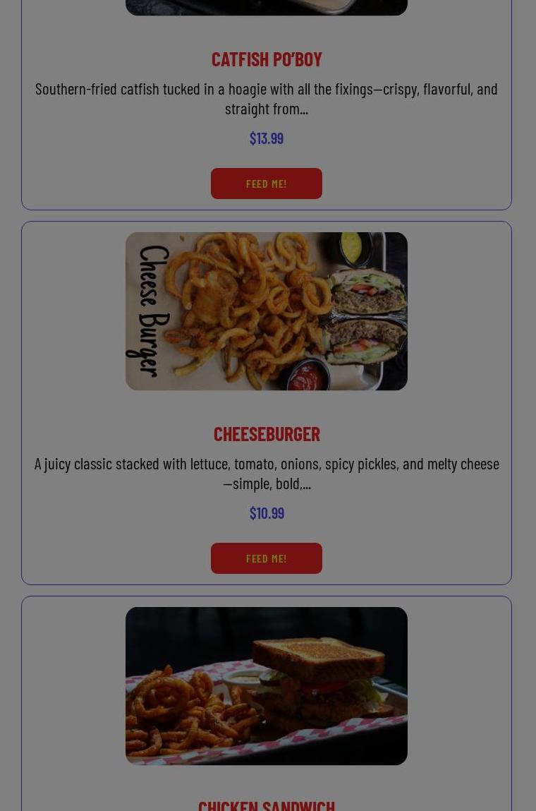 Daiquiri Chicken and Waffles Menu